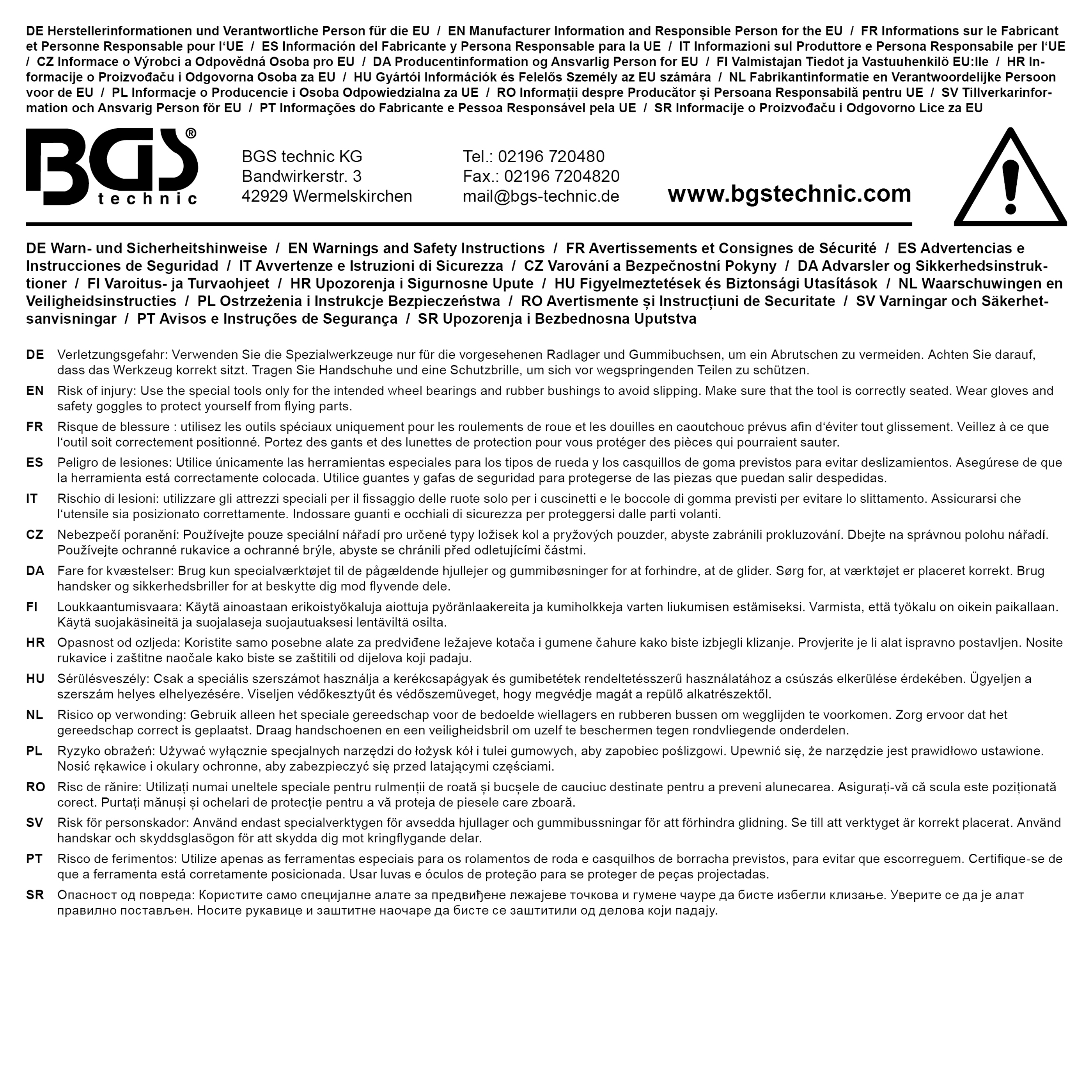 BGS Hinterachs-Einstellwerkzeug-Satz | für Mercedes-Benz | 3-tlg.