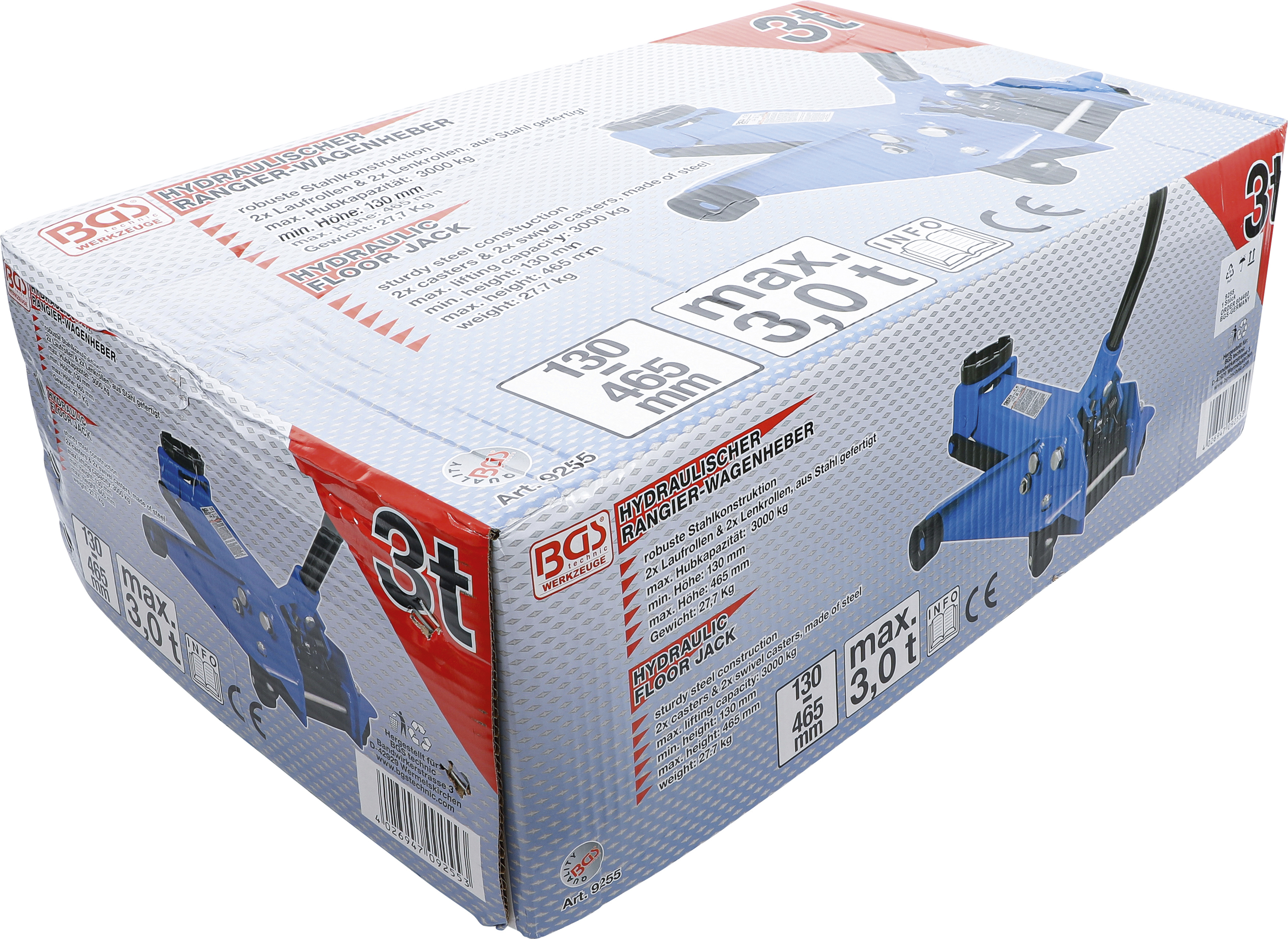 BGS Rangier-Wagenheber | hydraulisch | 3 t