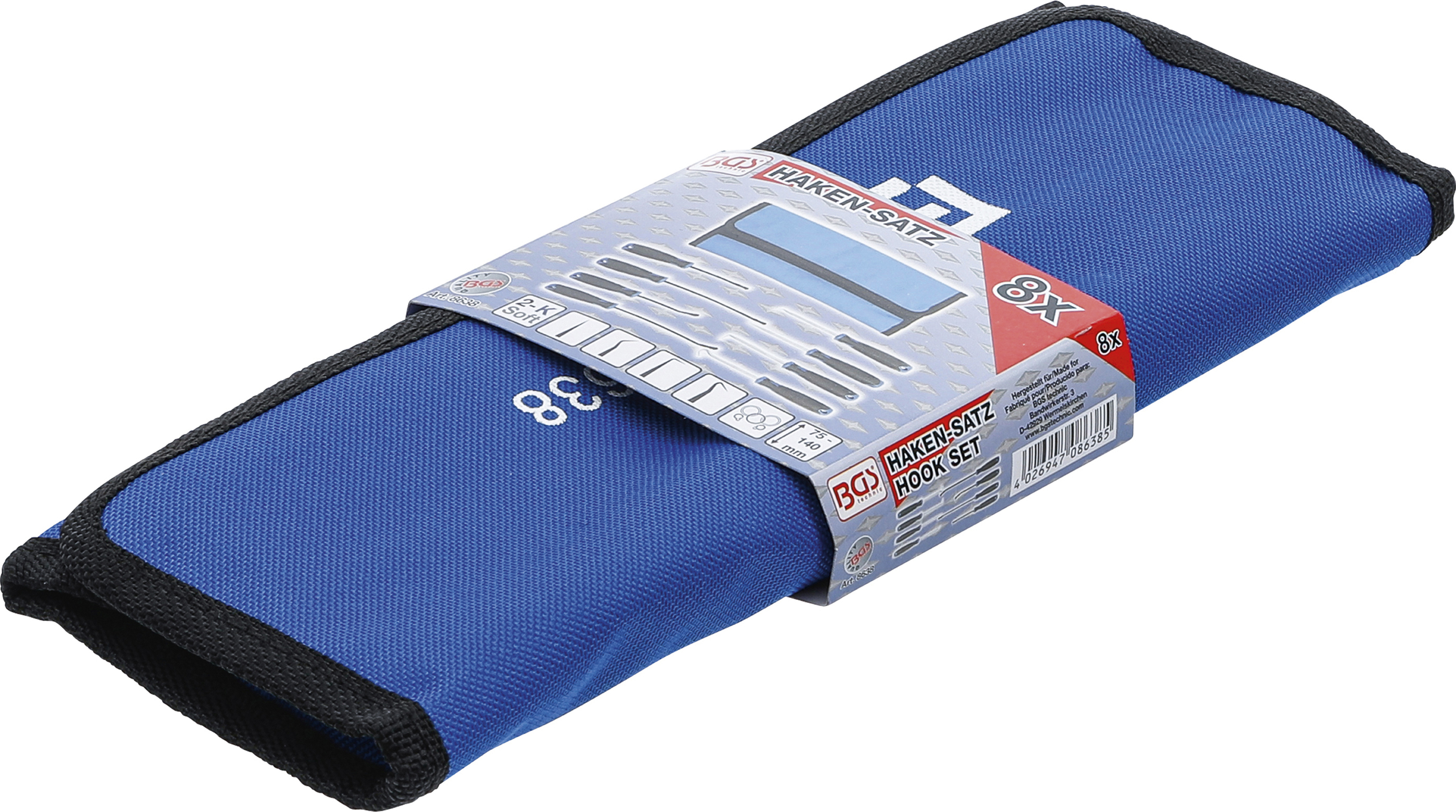 BGS Haken-Satz mit geraden und abgerundeten Spitzen | 8-tlg.