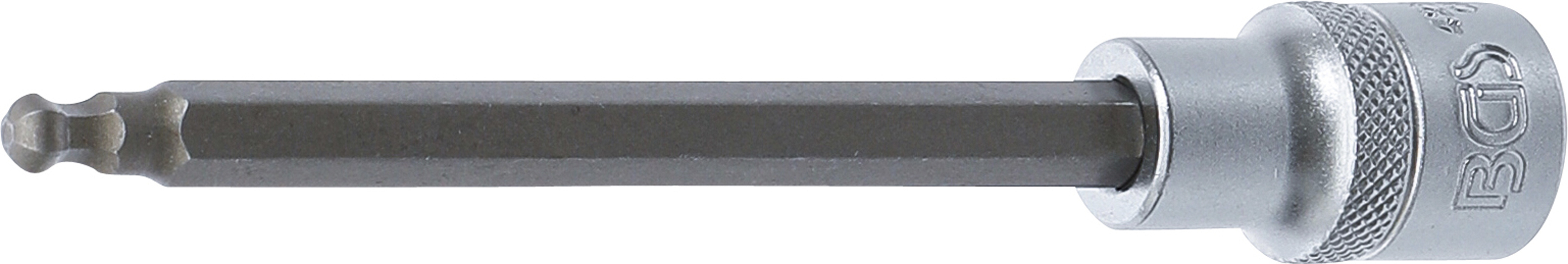 BGS Bit-Einsatz | Länge 140 mm | Antrieb Innenvierkant 12,5 mm (1/2") | Innensechskant mit Kugelkopf 6 mm
