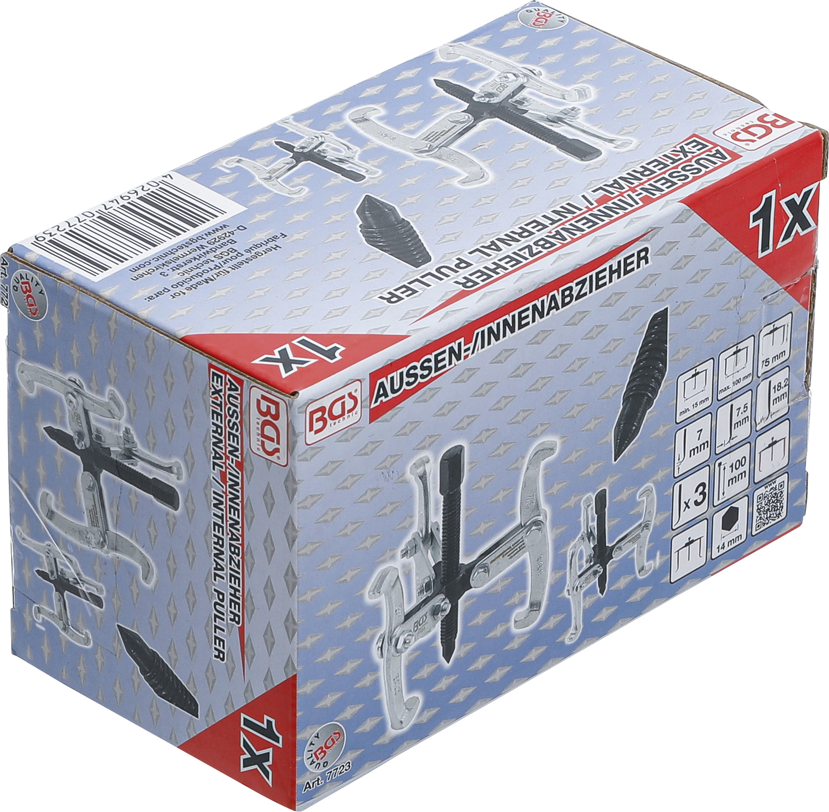 BGS Außen-/Innenabzieher, 3-armig | 15 - 100 mm