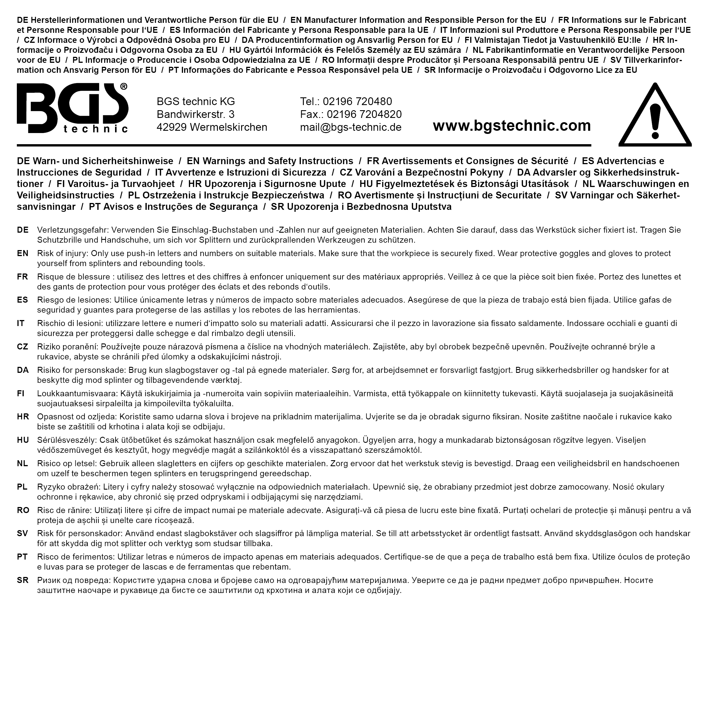 BGS Einschlagzahlen | 10 mm BGS Einschlagzahlen | 10 mm