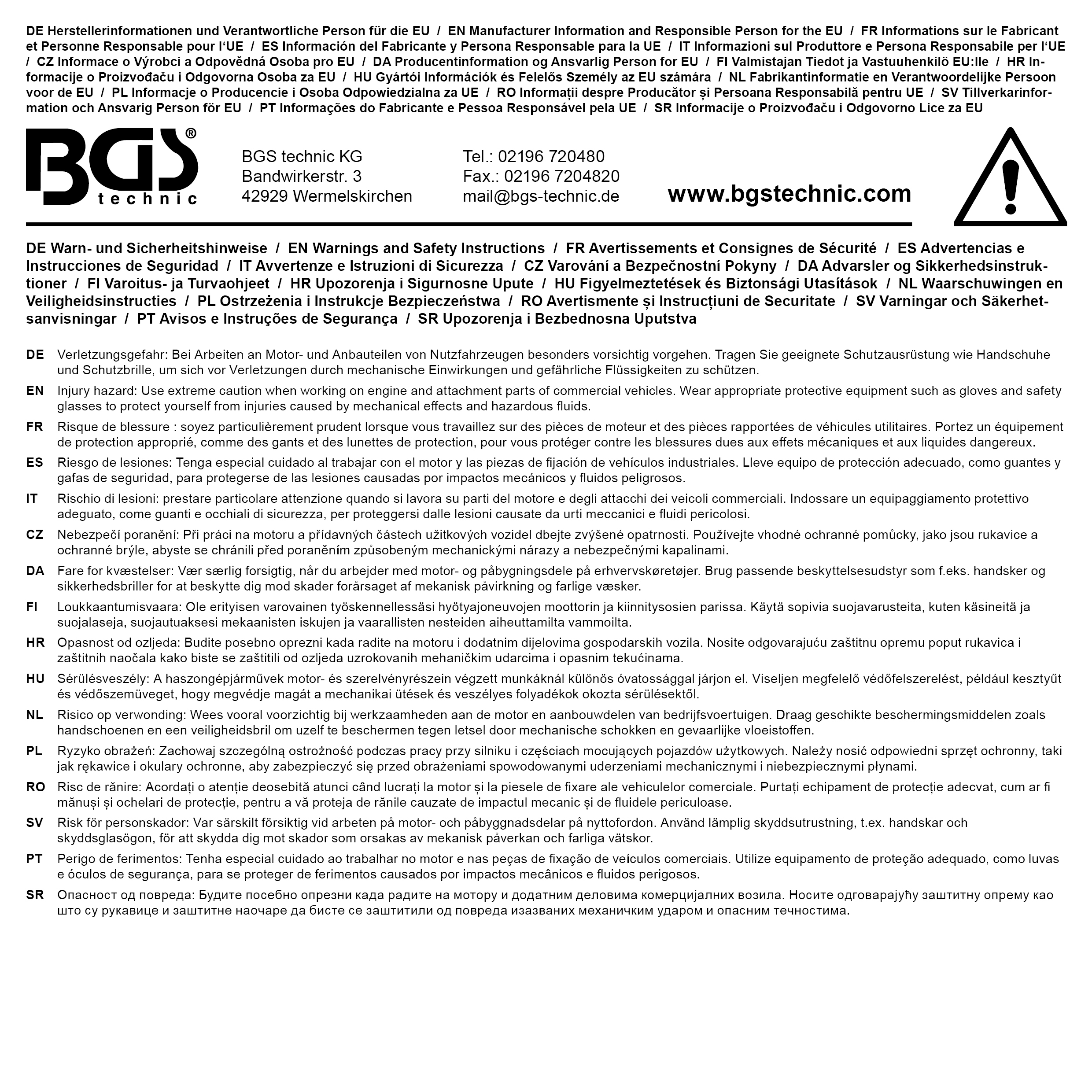 BGS Ölfilter-Schlüssel | für Mercedes-Benz Actros / Atego / Axor / Econic | SW 46 mm