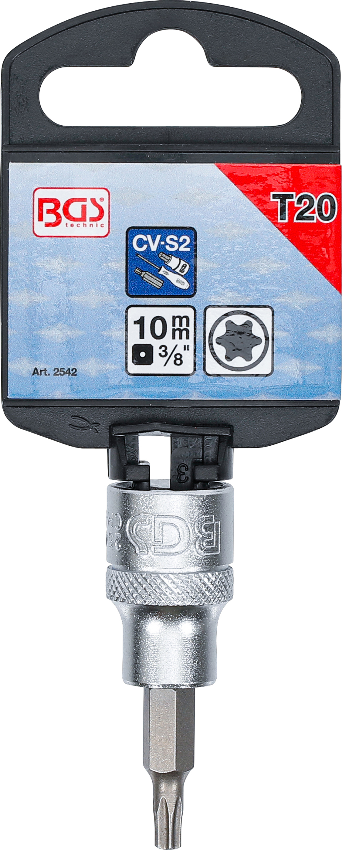 BGS Bit-Einsatz | Antrieb Innenvierkant 10 mm (3/8") | T-Profil (für Torx) T20