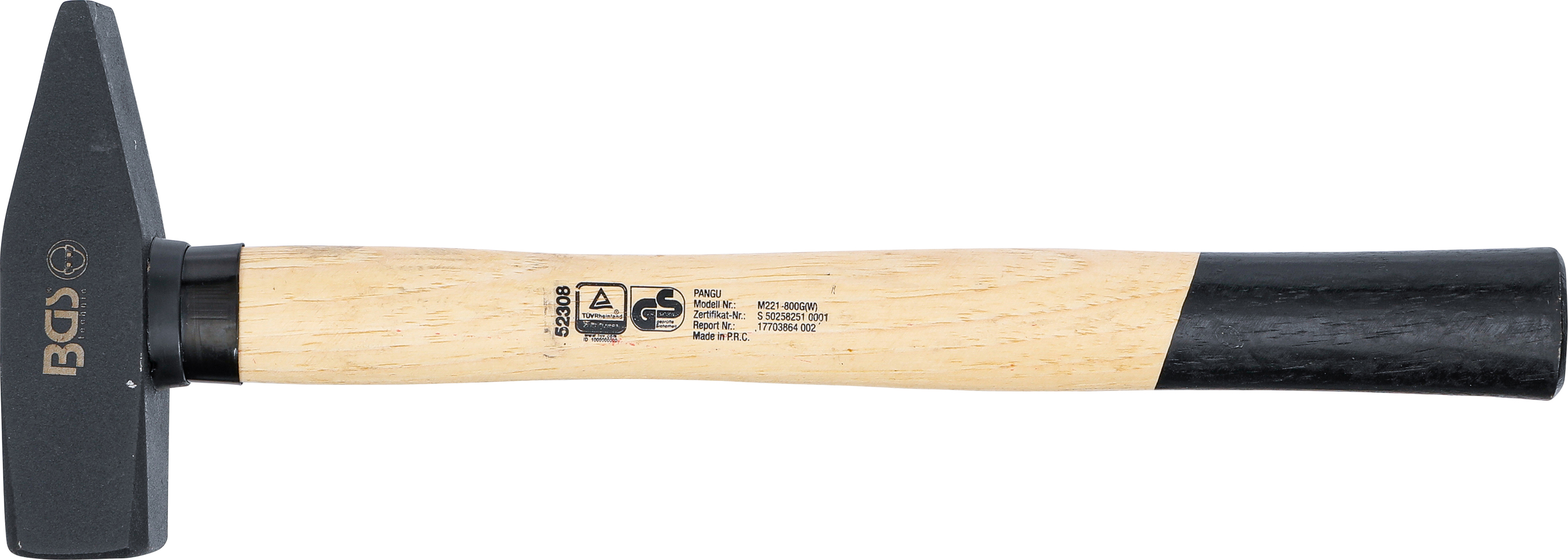 BGS Schlosserhammer | Hickory-Stiel | DIN 1041 | 800 g