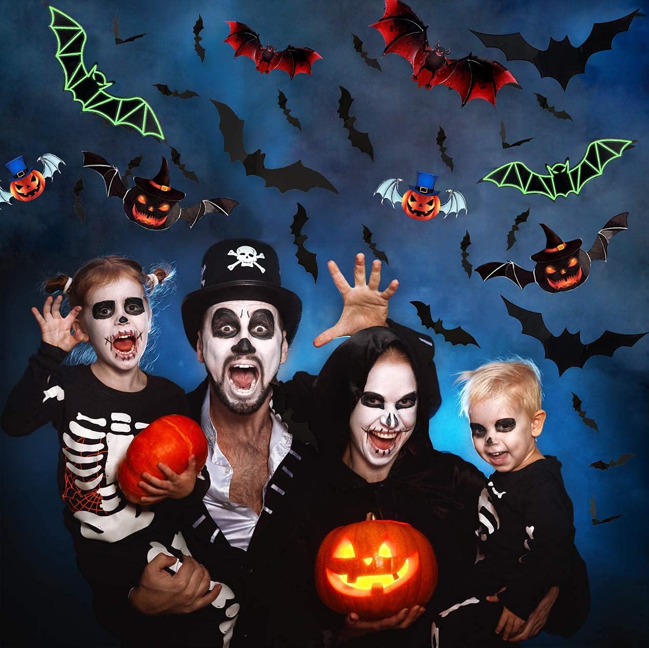 Halloween 3D Deko Fledermäuse und Spinnen Set Halloween 3D Deko Fledermäuse und Spinnen Set