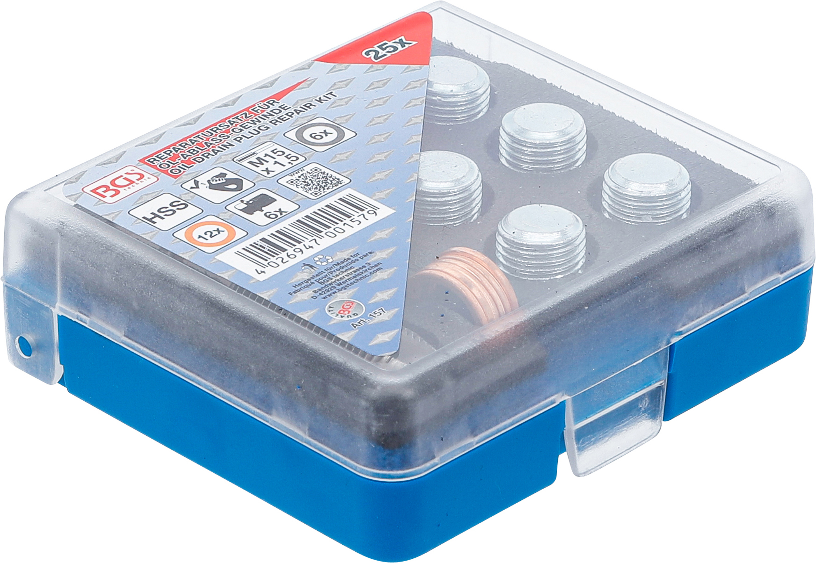 BGS Reparatursatz für Öl-Ablass-Gewinde | M15 x 1,5 mm