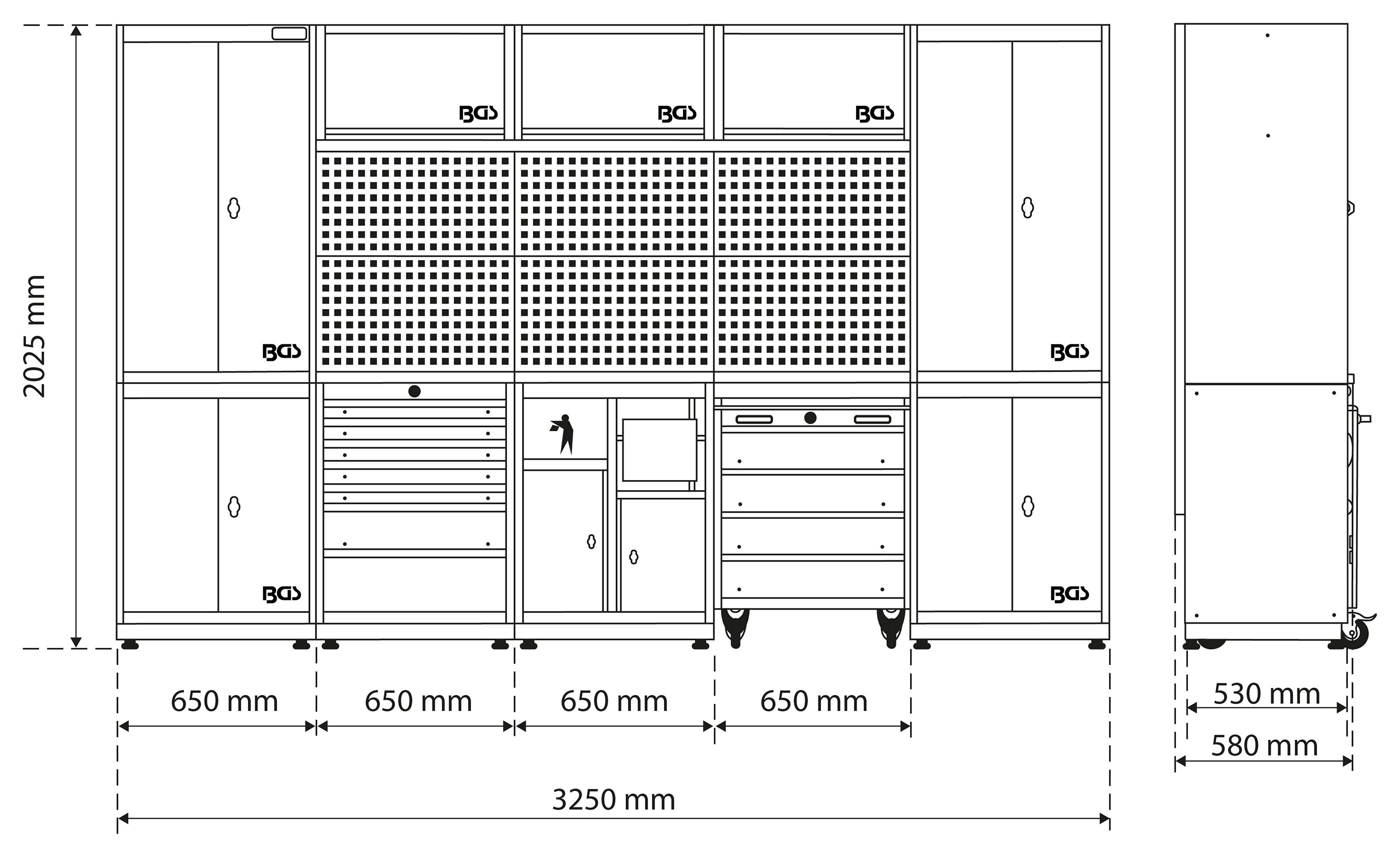BGS Schrankwand-System | Flex | Holz | 5 Module