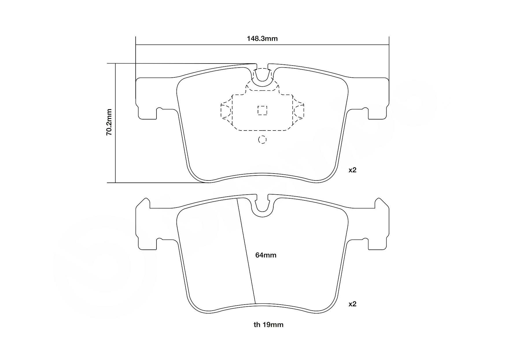 Hochleistungs-Bremsbelagsatz
