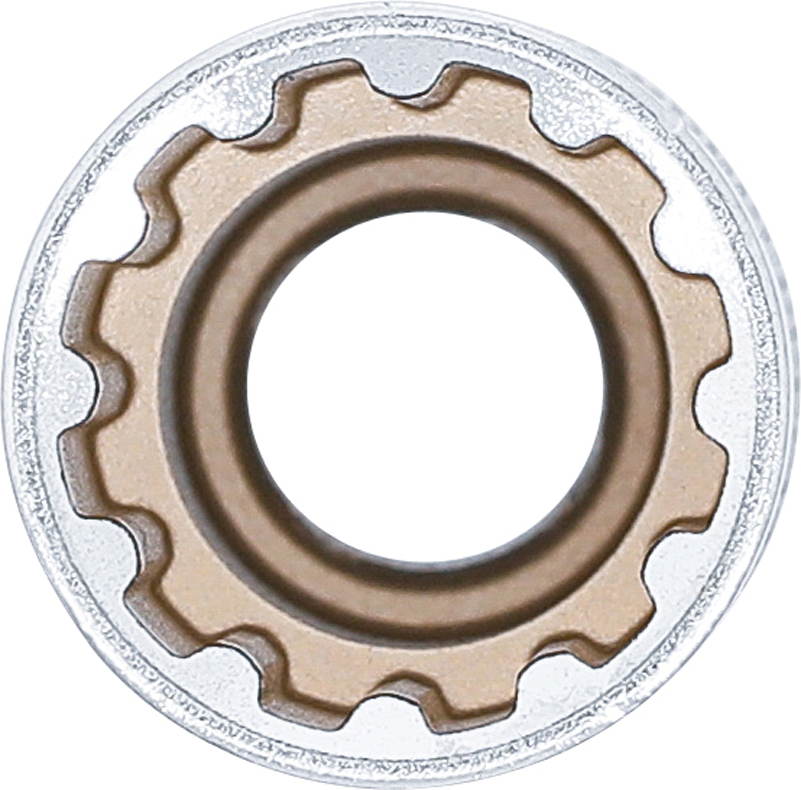 BGS Steckschlüssel-Einsatz Gear Lock, tief | Antrieb Innenvierkant 12,5 mm (1/2") | SW 17 mm
