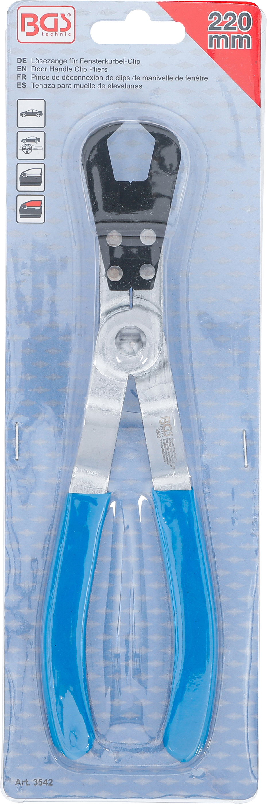 BGS Lösezange für Fensterkurbel-Clip | 220 mm