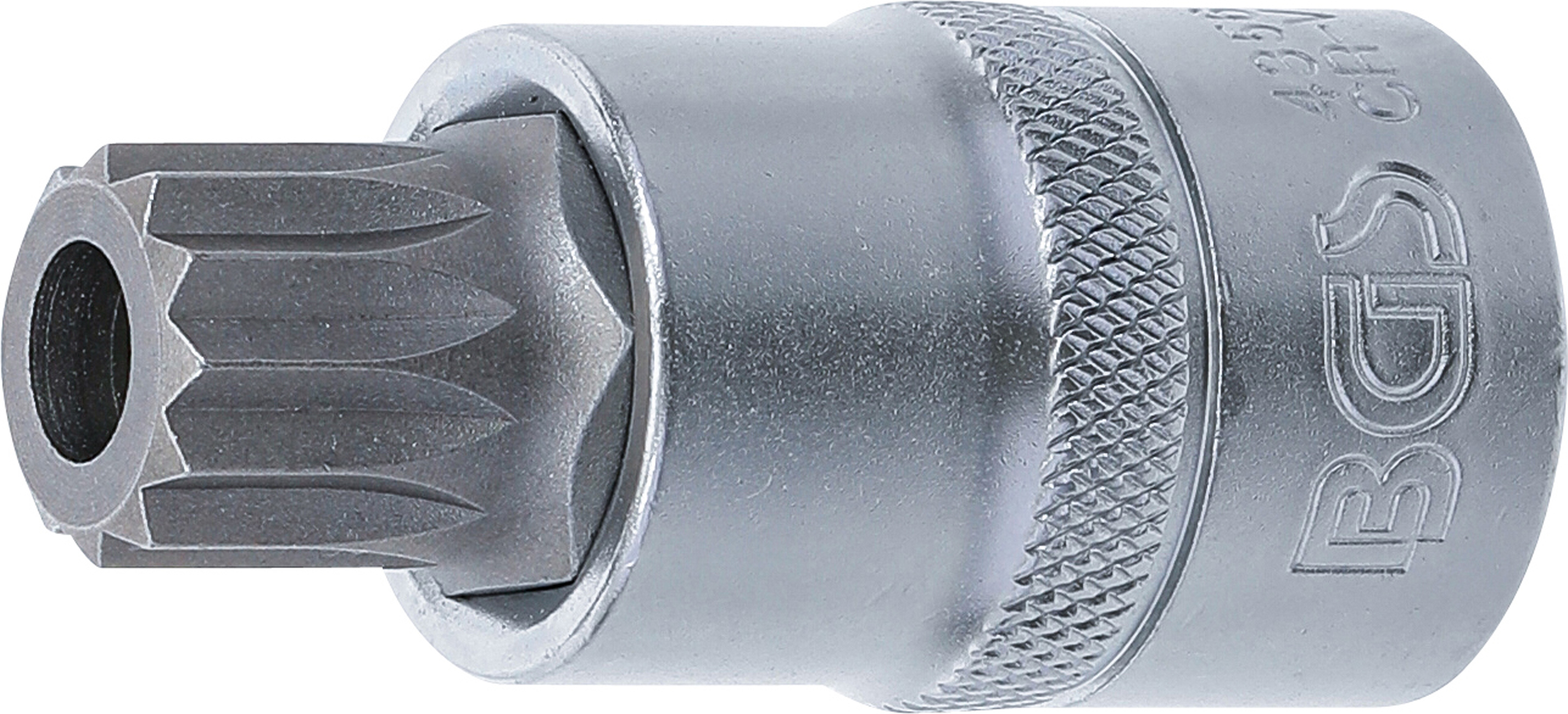 BGS Bit-Einsatz | Antrieb Innenvierkant 12,5 mm (1/2") | Innenvielzahn (für XZN) mit Bohrung M16