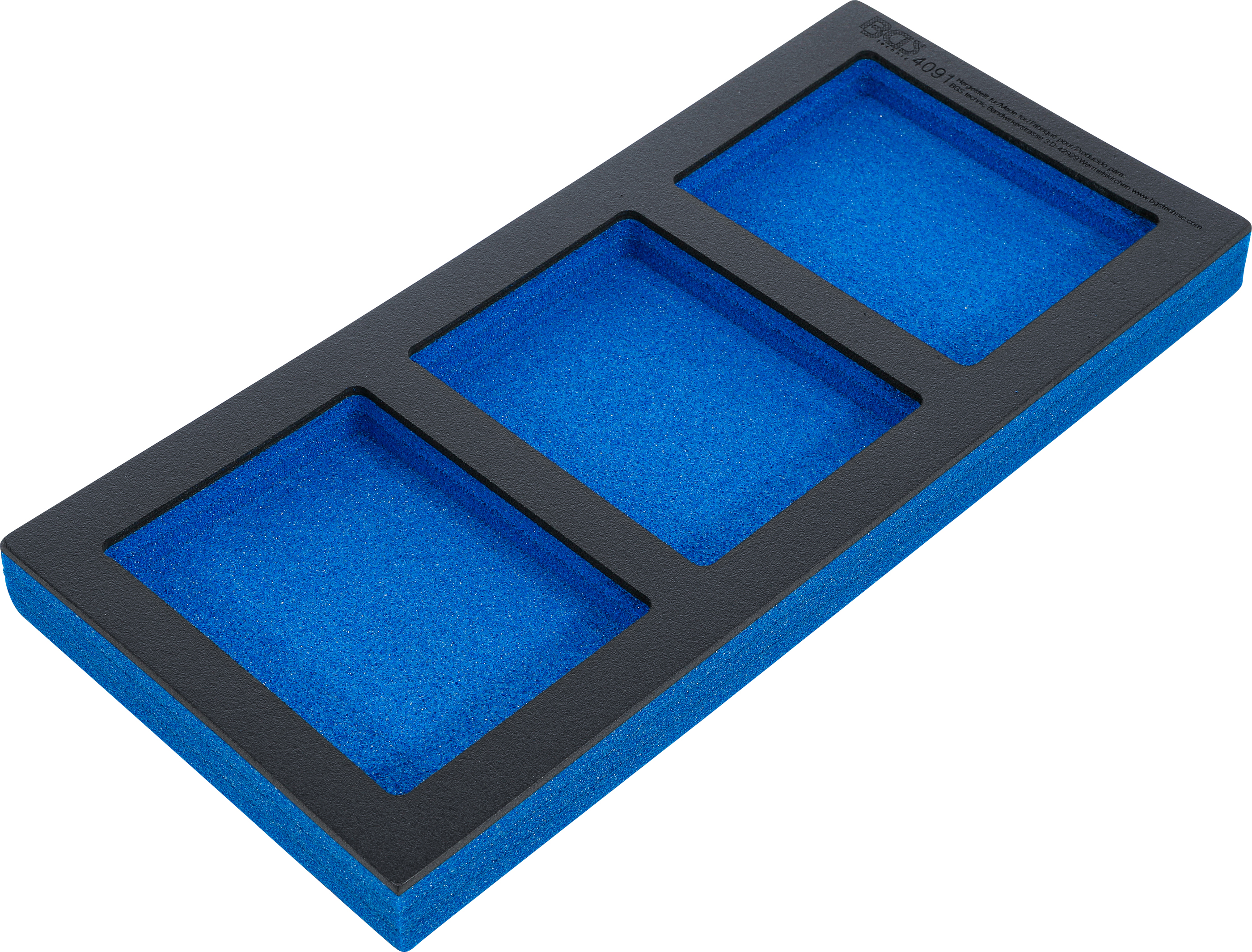 BGS Werkstattwageneinlage 1/3, leer: 3 Ablagefächer | 408 x 189 x 32 mm