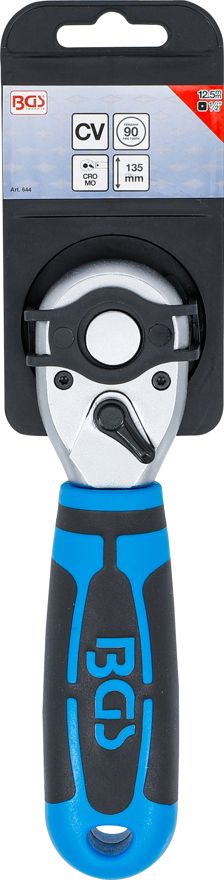 BGS Mini-Umschaltknarre | Abtrieb Außenvierkant 12,5 mm (1/2")