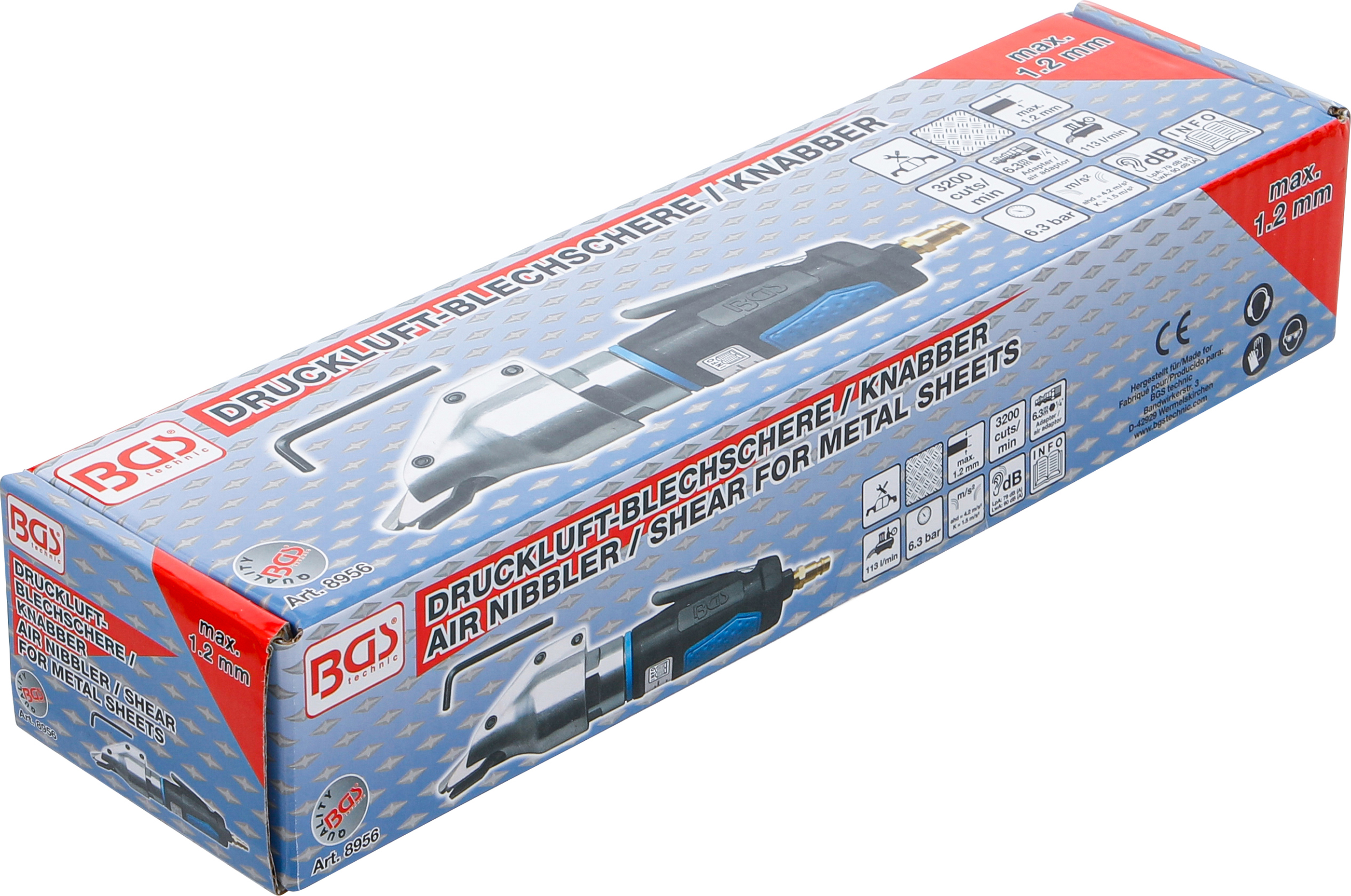BGS Druckluft-Blechschere / Knabber