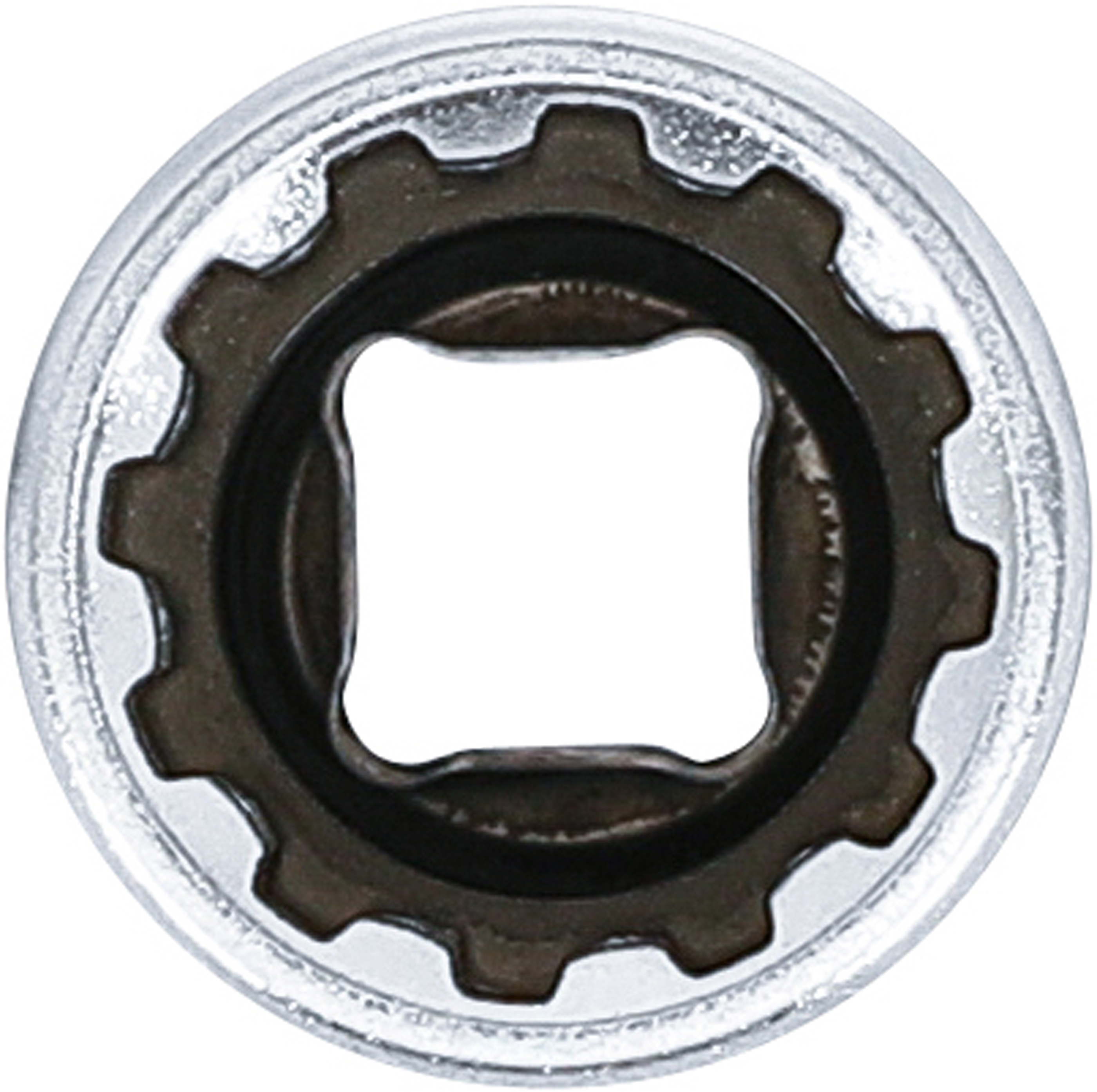 BGS Steckschlüssel-Einsatz Gear Lock, tief | Antrieb Innenvierkant 6,3 mm (1/4") | SW 12 mm