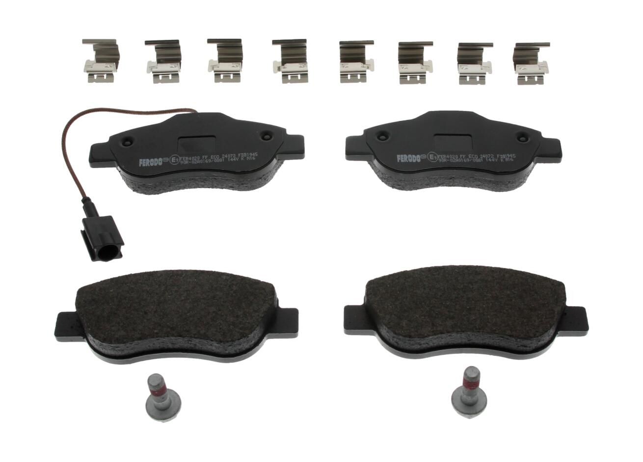 Bremsbelagsatz, Scheibenbremse