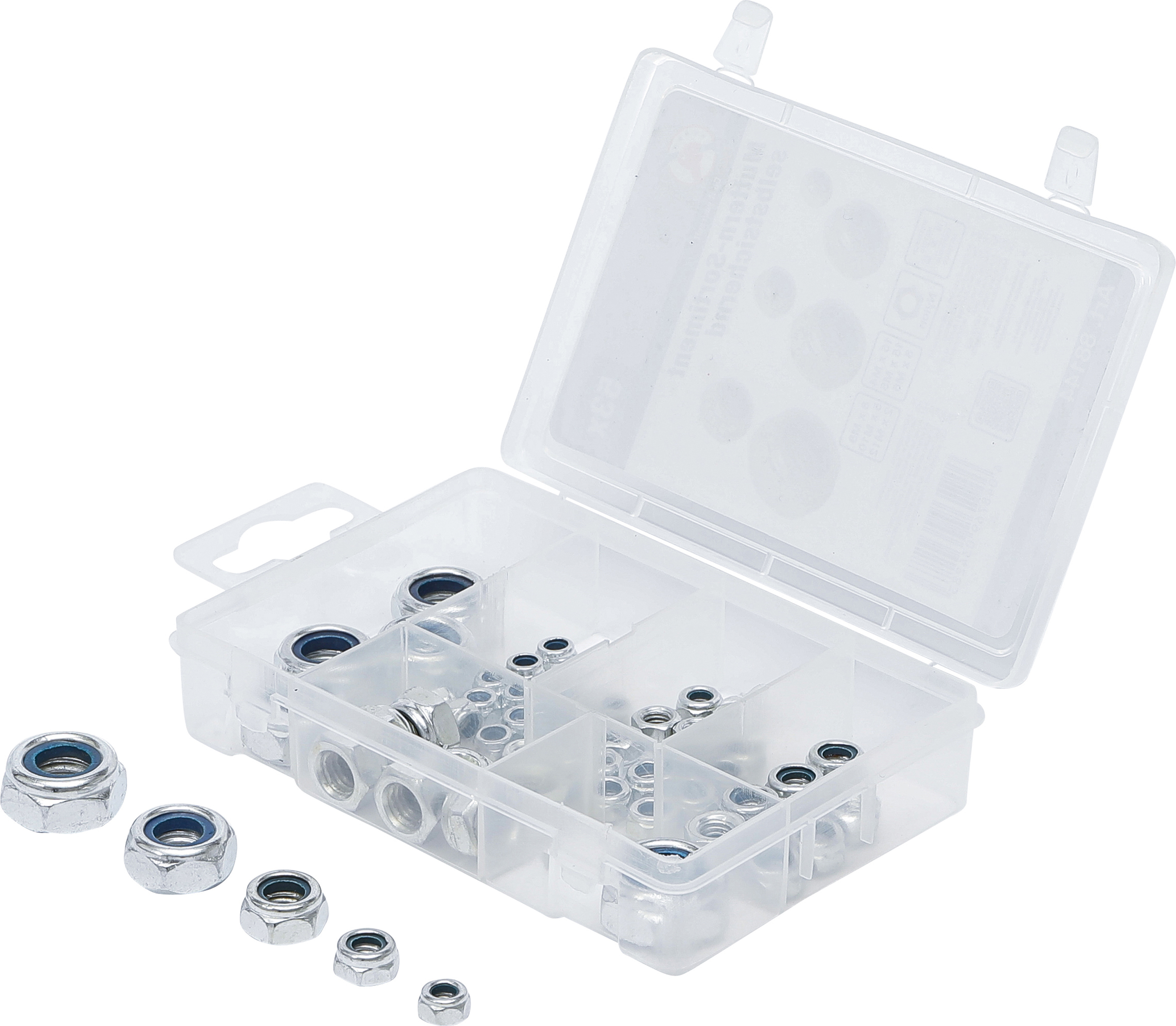 BGS Muttern-Sortiment | selbstsichernd | metrisch | M4 - M12 | 53-tlg.