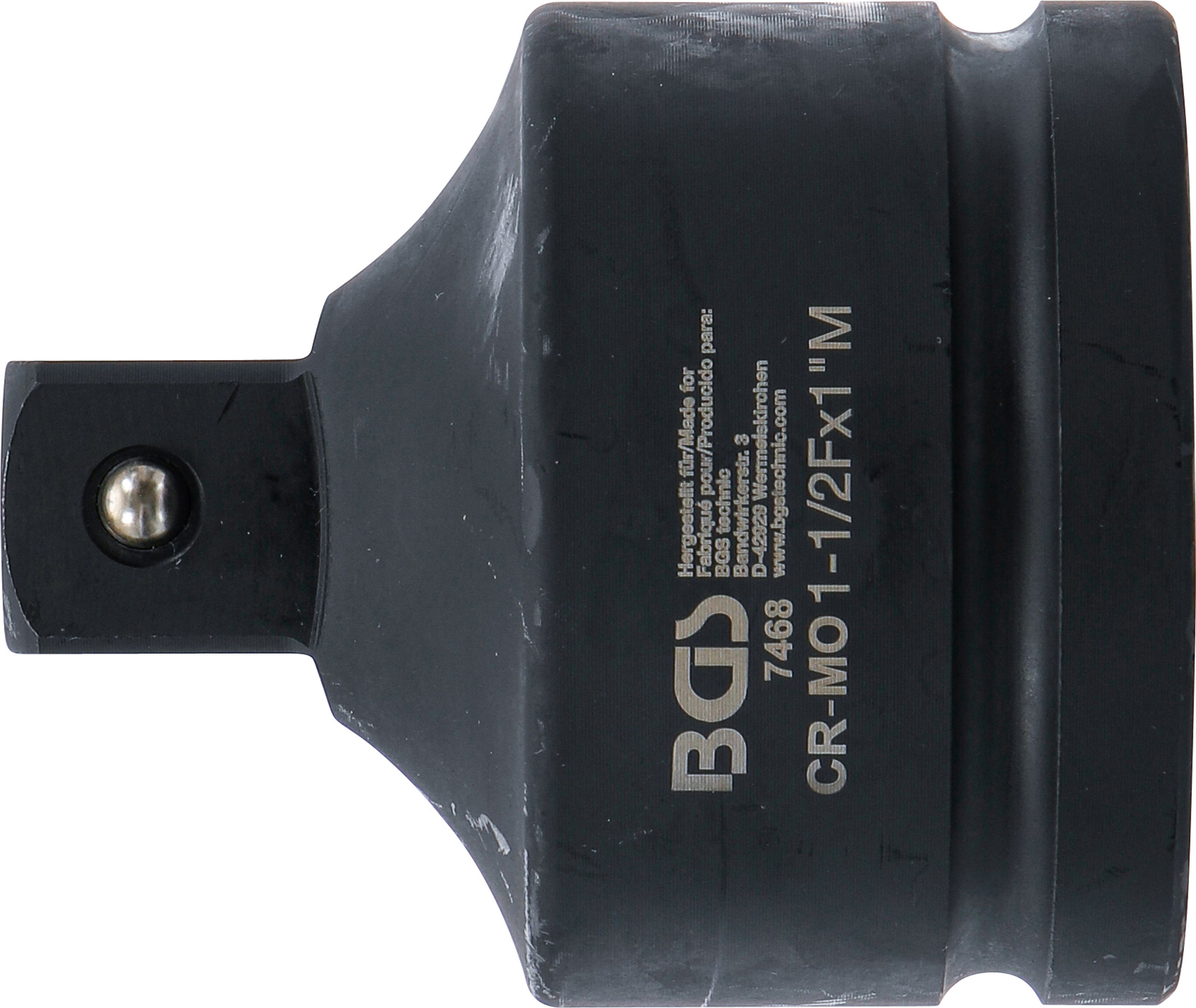 BGS Kraft-Steckschlüssel-Adapter | Innenvierkant 38 mm (1-1/2") - Außenvierkant 25 mm (1")