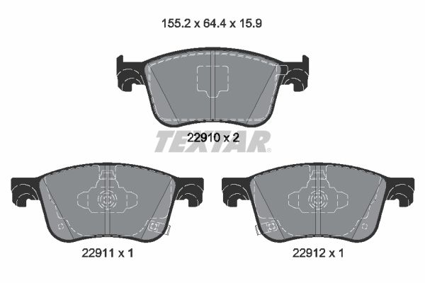 Bremsbelagsatz, Scheibenbremse