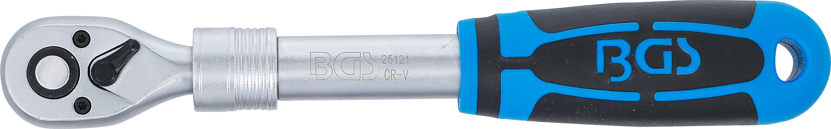 BGS Umschaltknarre, ausziehbar | Abtrieb Außenvierkant 10 mm (3/8") | 240 - 345 mm