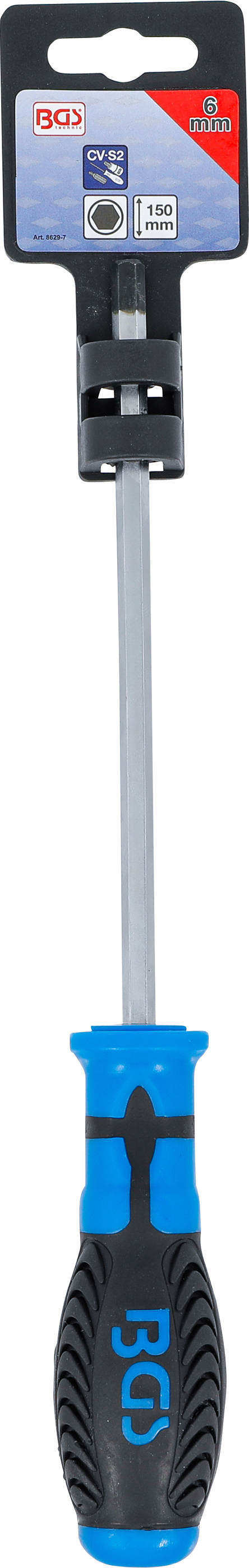 BGS Schraubendreher | Innensechskant 6 mm | Klingenlänge 150 mm