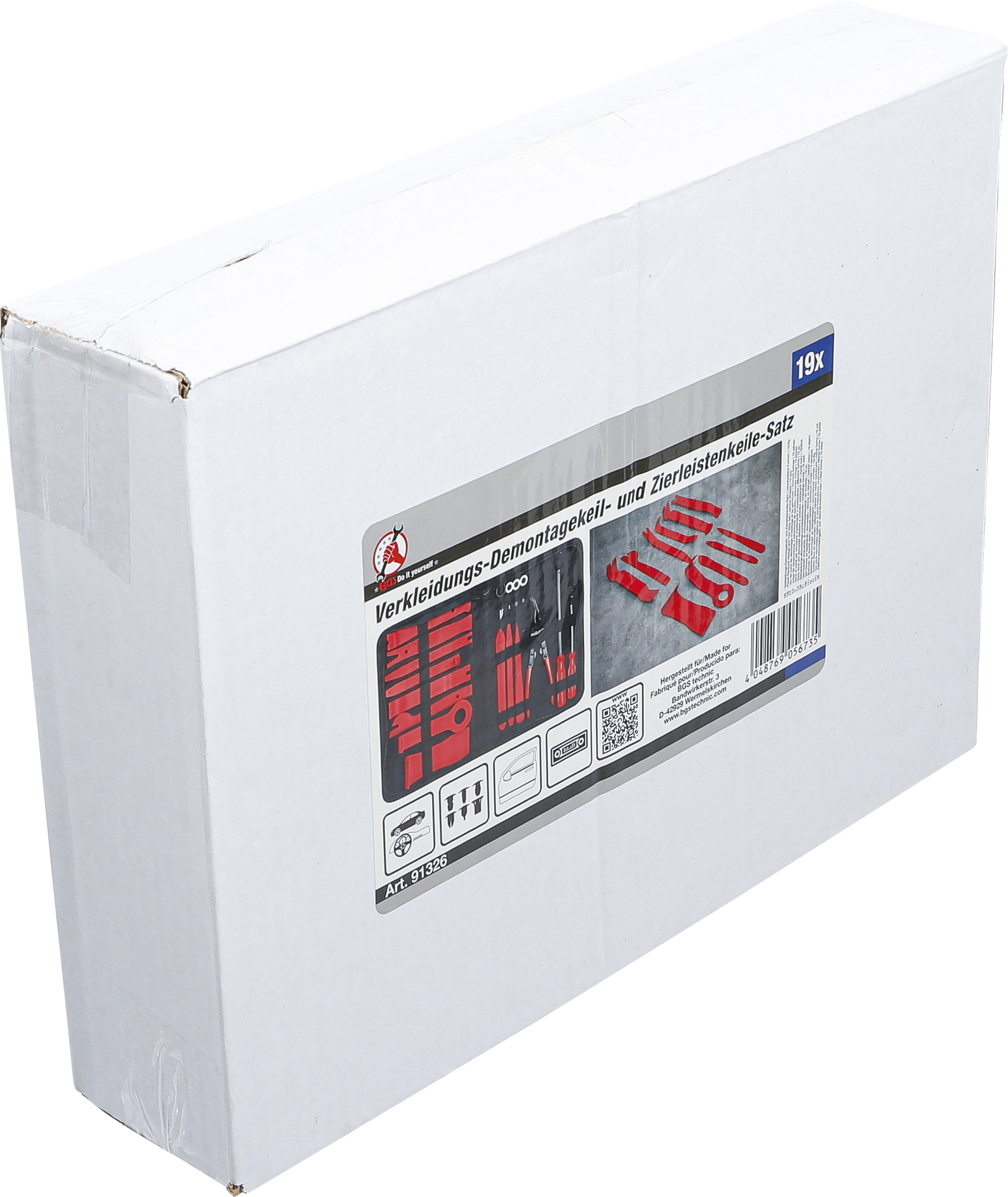 BGS Verkleidungs-Demontagekeil- und Zierleistenkeile-Satz | verschiedene Formen | 19-tlg.