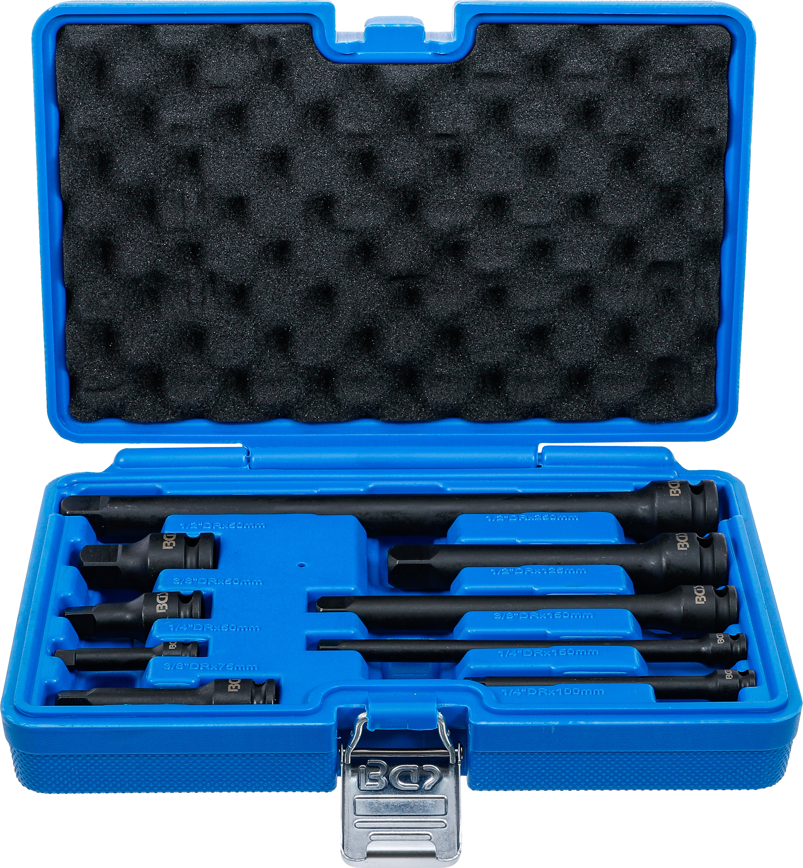 BGS Kraft-Verlängerungs-Satz | 6,3 mm (1/4") / 10 mm (3/8") / 12,5 mm (1/2") | 9-tlg.