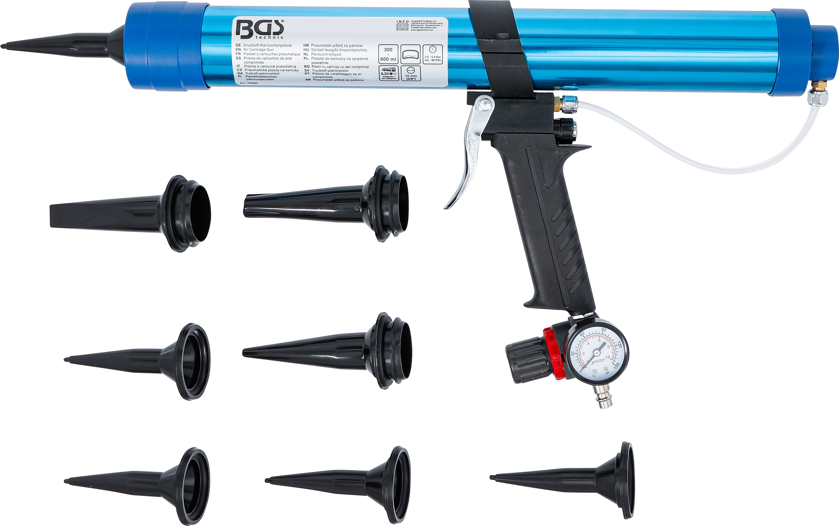 BGS Druckluft-Kleb- und Dichtstoffpresse | für Schlauchbeutel