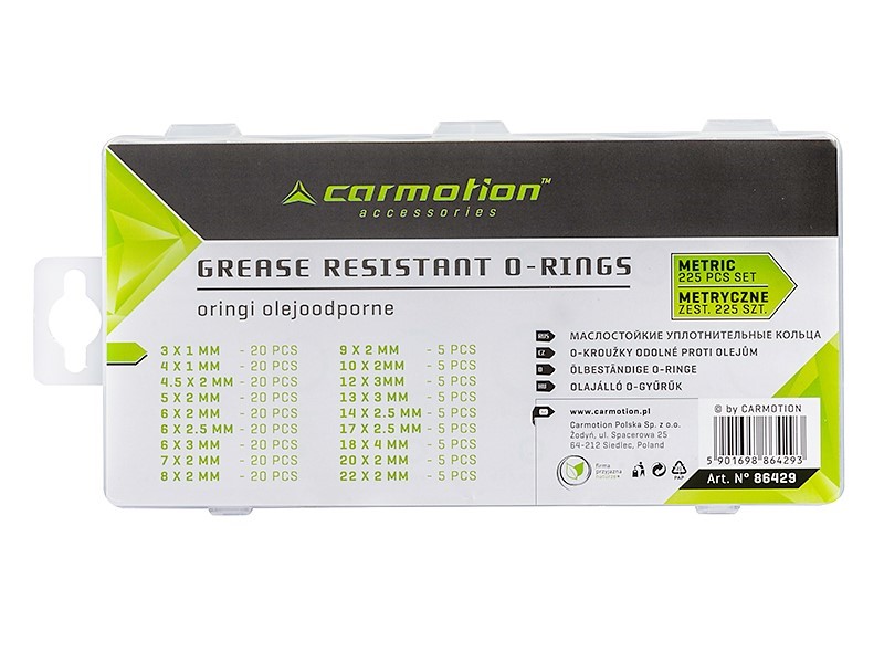 Carmotion Ölbeständige O-Ringe Sortiment 225tlg