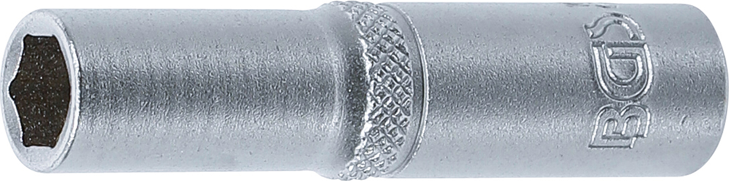 BGS Steckschlüssel-Einsatz Sechskant, tief | Antrieb Innenvierkant 6,3 mm (1/4") | SW 7 mm