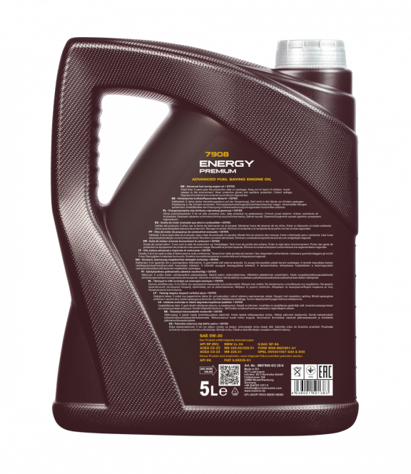5W-30 Mannol 7908 Energy Premium Motoröl 5 Liter