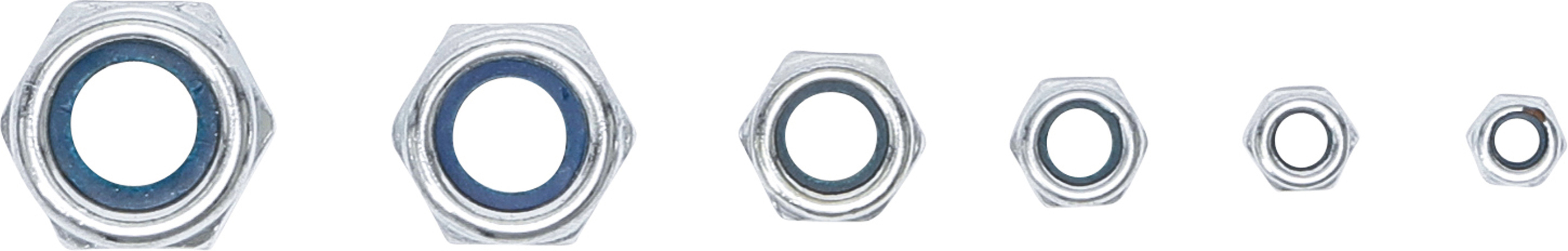 BGS Muttern-Sortiment | selbstsichernd | metrisch | M4 - M12 | 53-tlg.