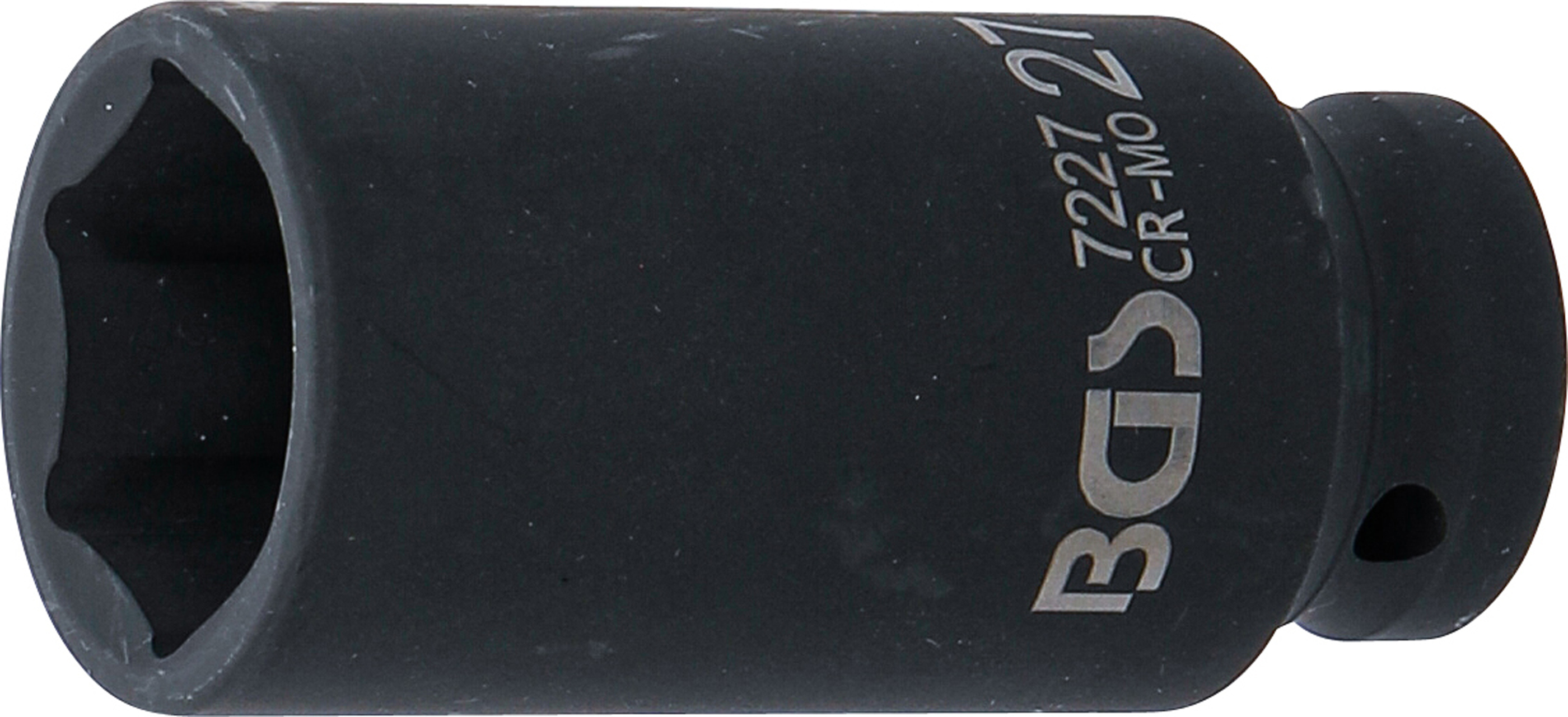 BGS Kraft-Steckschlüssel-Einsatz Sechskant, tief | Antrieb Innenvierkant 12,5 mm (1/2") | SW 27 mm