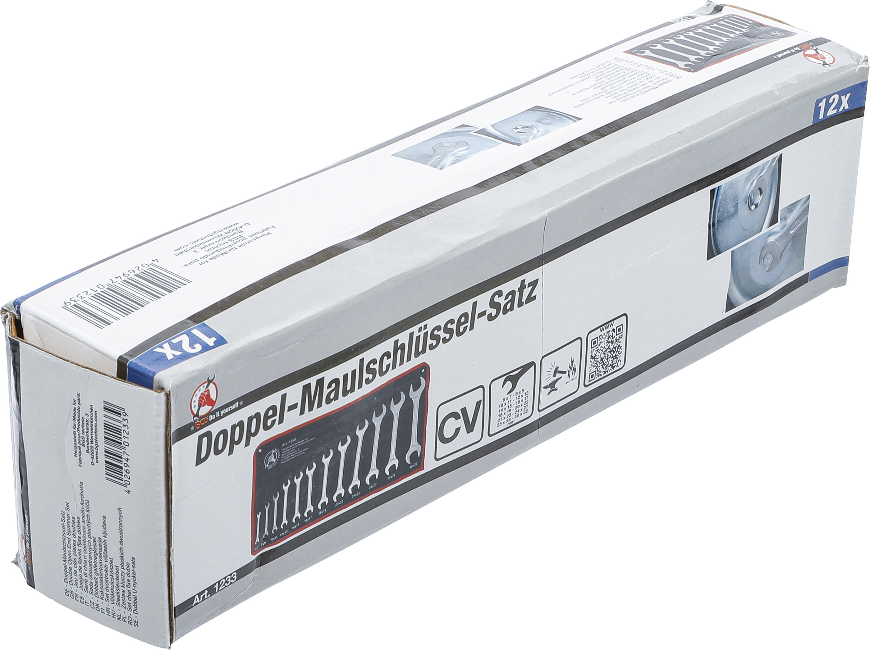 BGS Doppel-Maulschlüssel-Satz | SW 6 x 7 - 30 x 32 mm | 12-tlg.