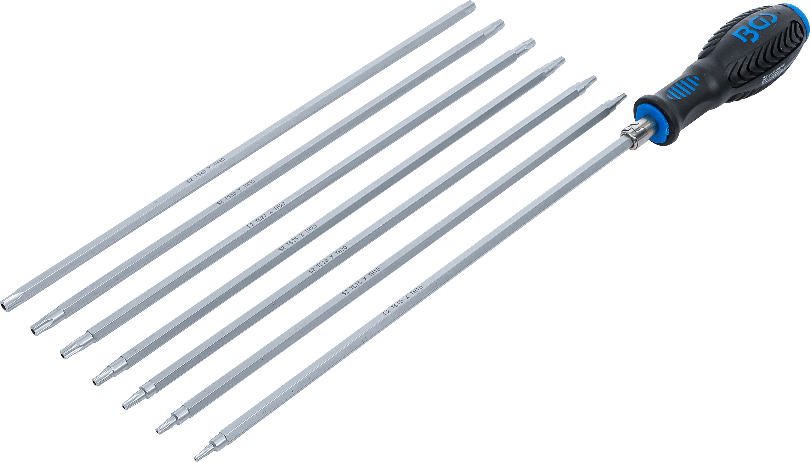 BGS Schraubendreher-Satz mit Wechselklingen | T-Profil (für Torx) / TS-Profil (für Torx Plus) | 8-tlg.