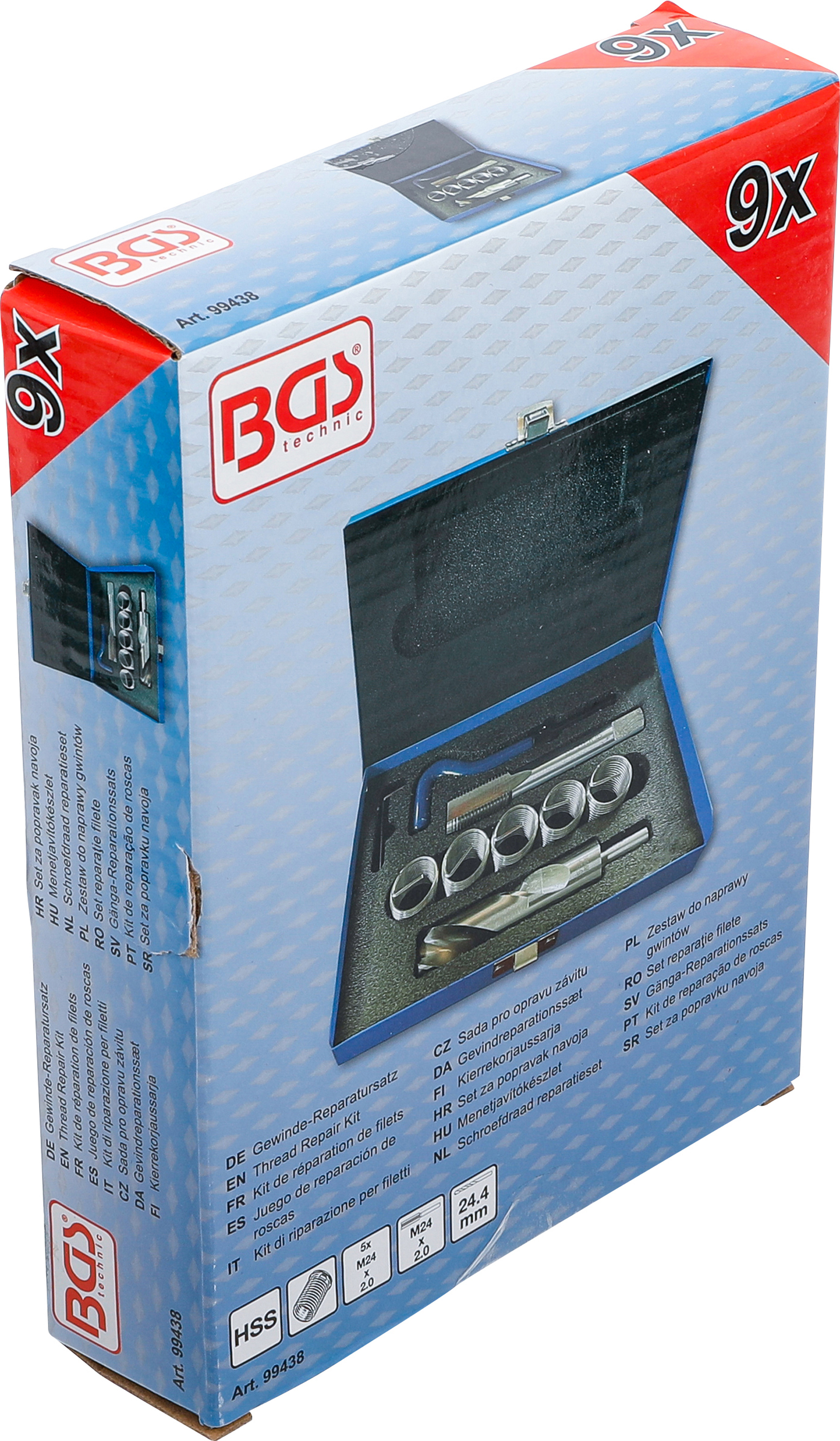 BGS Gewinde-Reparatursatz | M24 x 2,0 | 9-tlg.