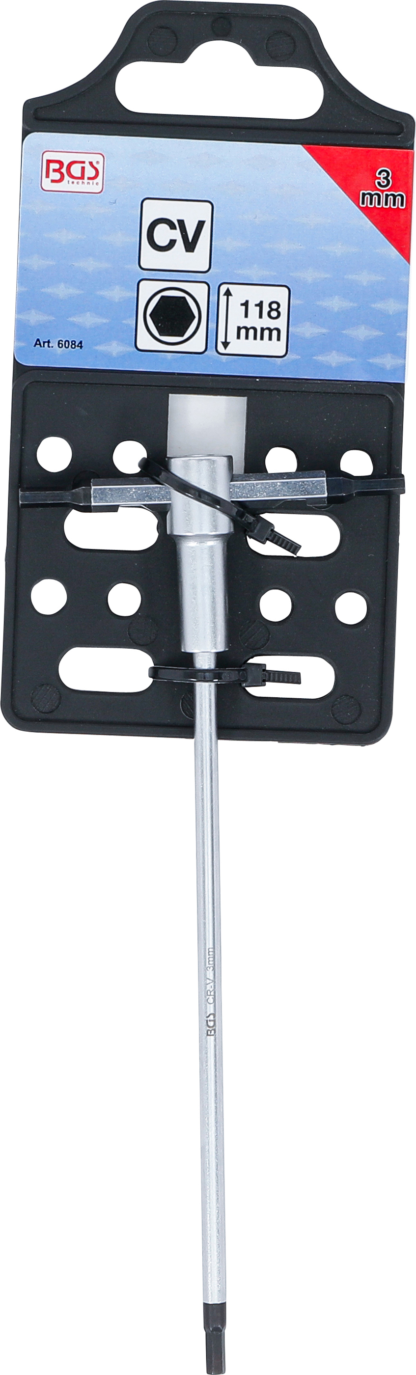 BGS Schraubendreher mit T-Gleitgriff | Innensechskant | 3 mm