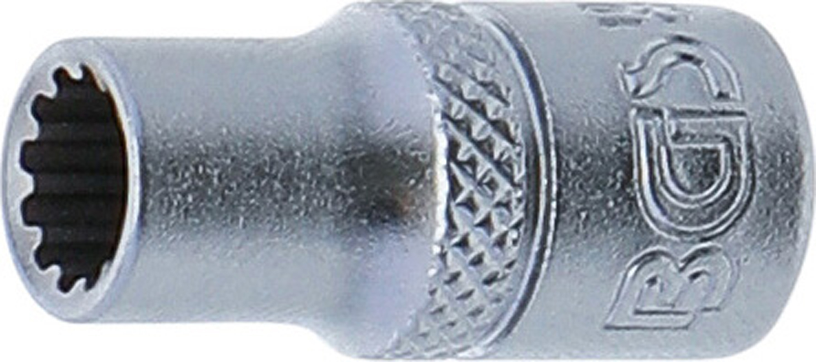 BGS Steckschlüssel-Einsatz Gear Lock | Antrieb Innenvierkant 6,3 mm (1/4") | SW 6 mm