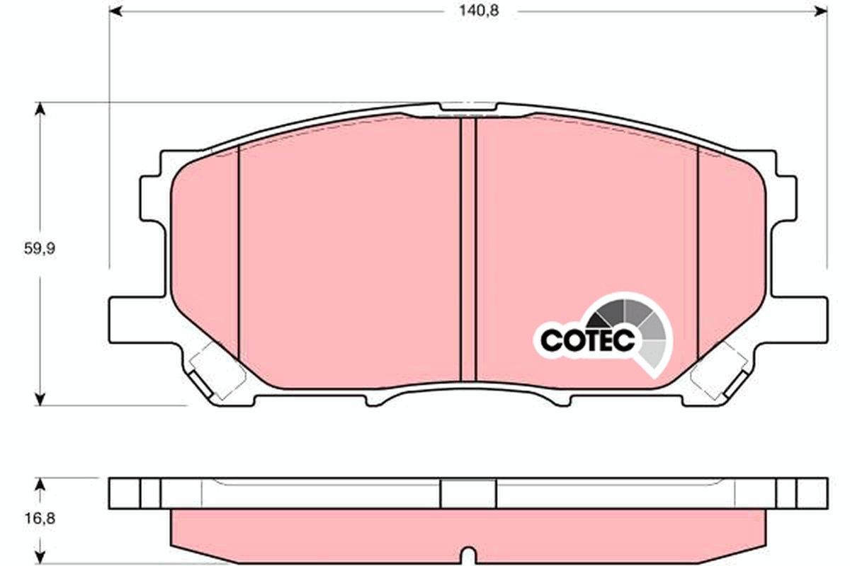 Bremsbelagsatz, Scheibenbremse