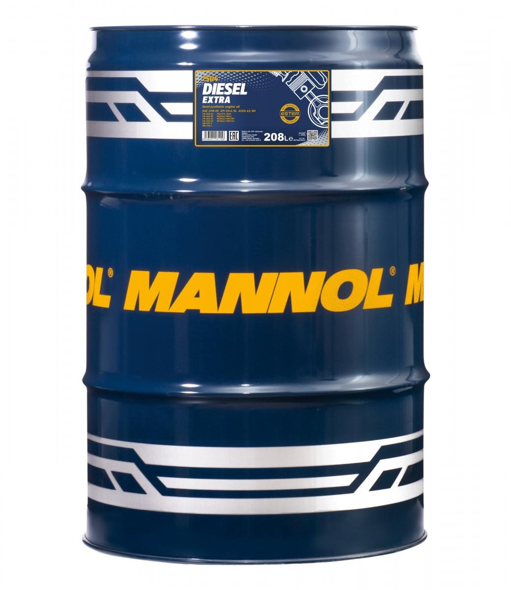 10W-40 Mannol 7504 Diesel Extra Motoröl 208 Liter