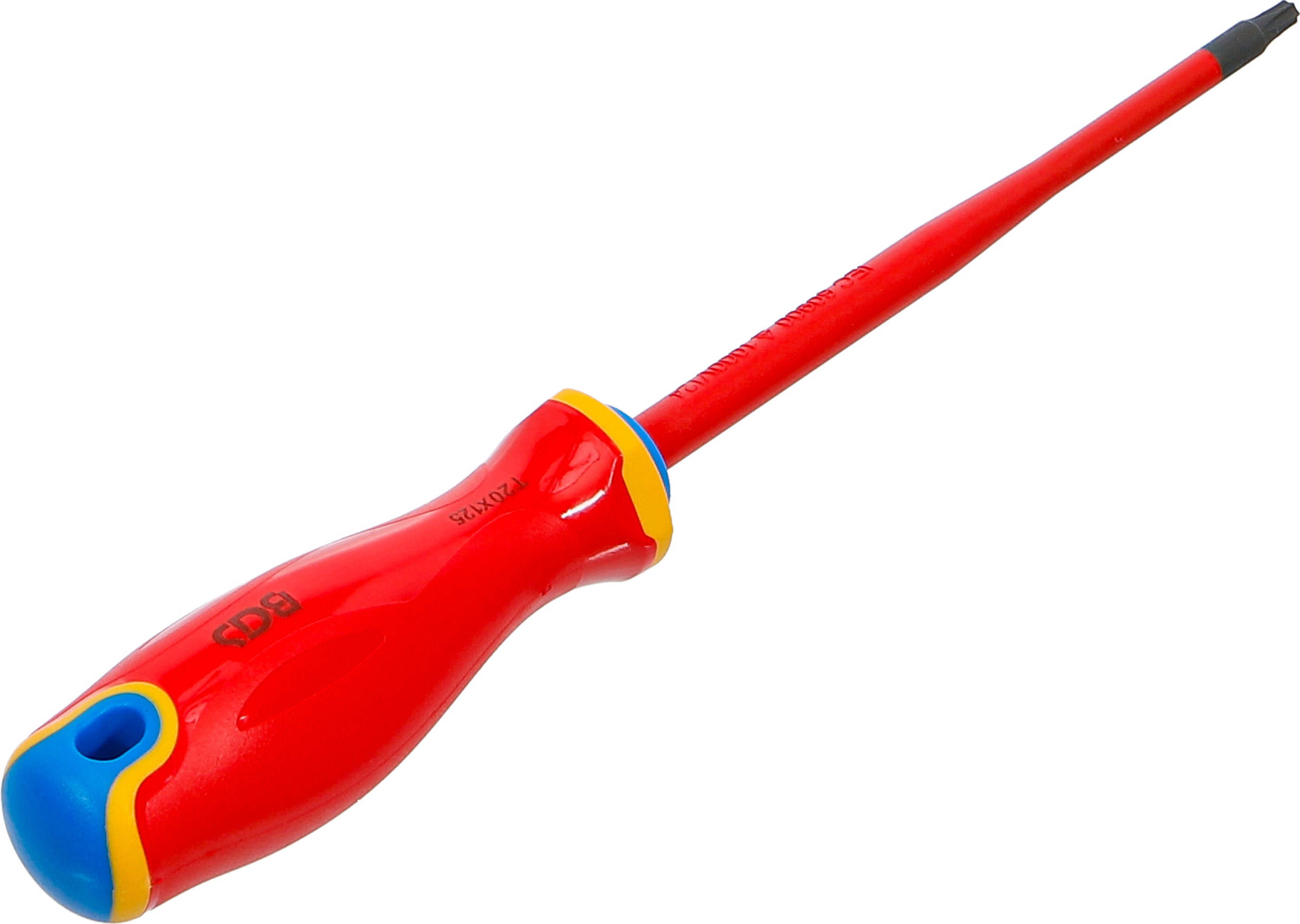 BGS VDE-Schraubendreher | extra dünne Spitze | T-Profil (für Torx) T20