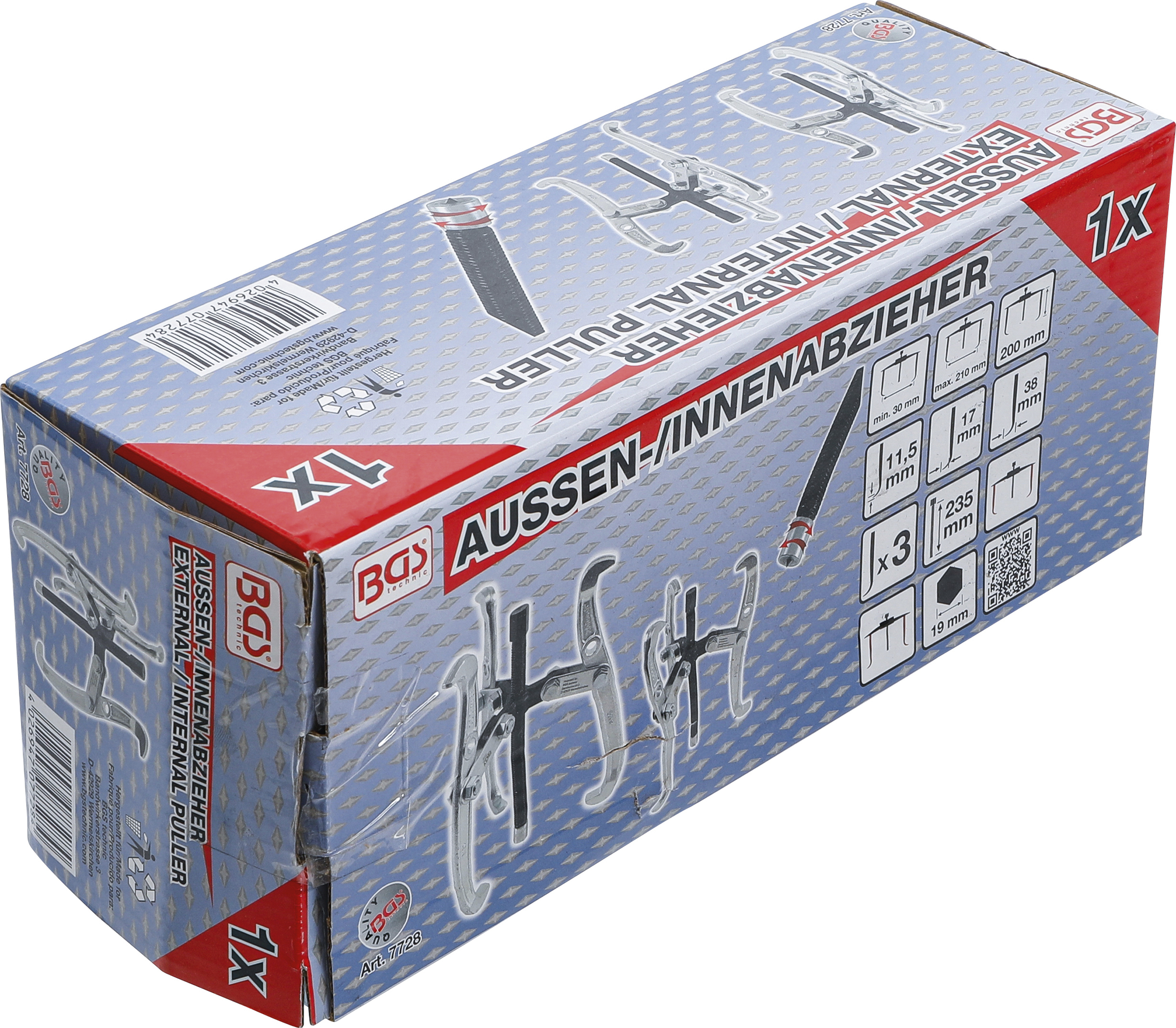 BGS Außen-/Innenabzieher, 3-armig | 30 - 210 mm