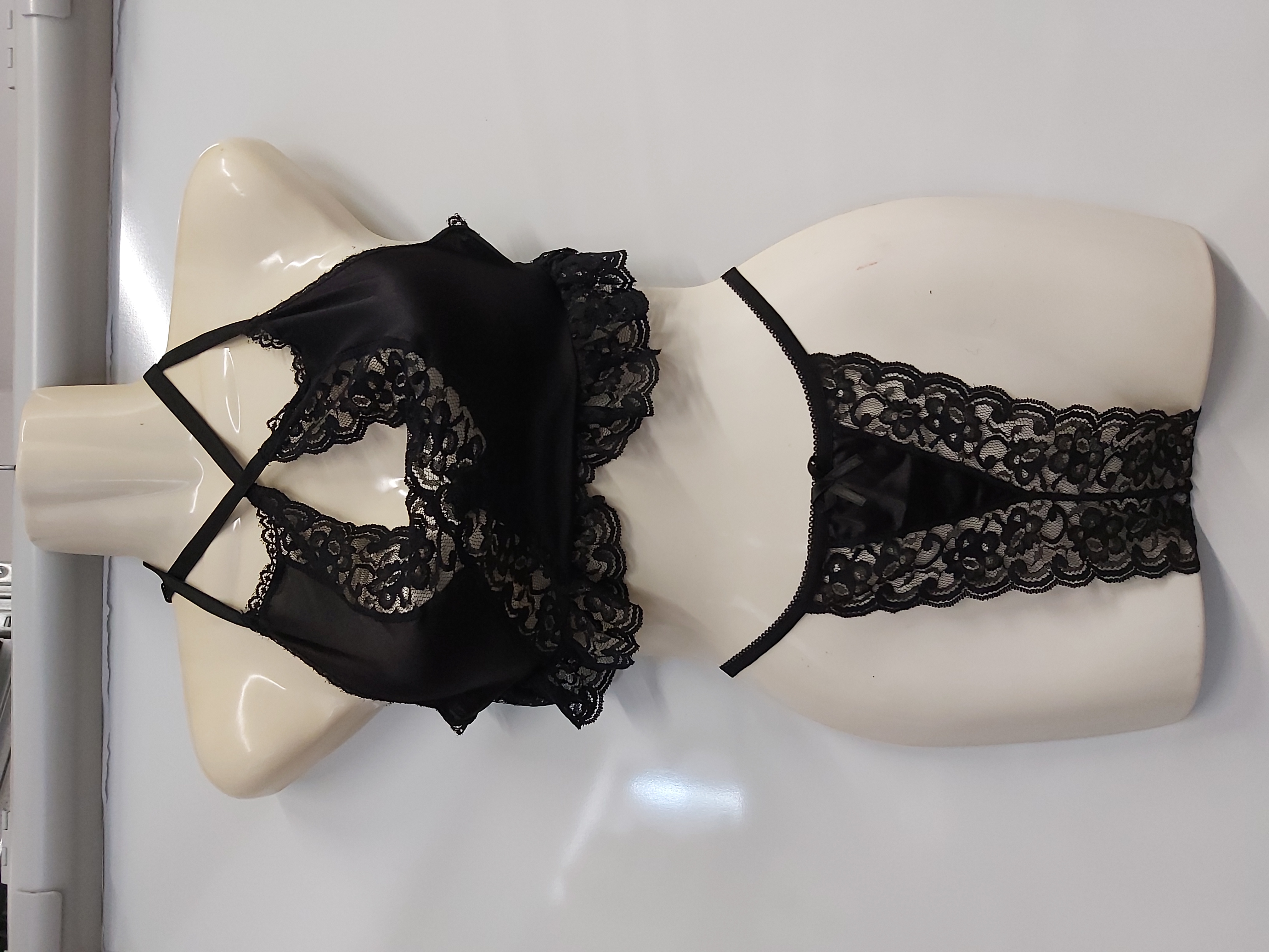 Spitzenset Schwarz Valentinstag Abverkauf