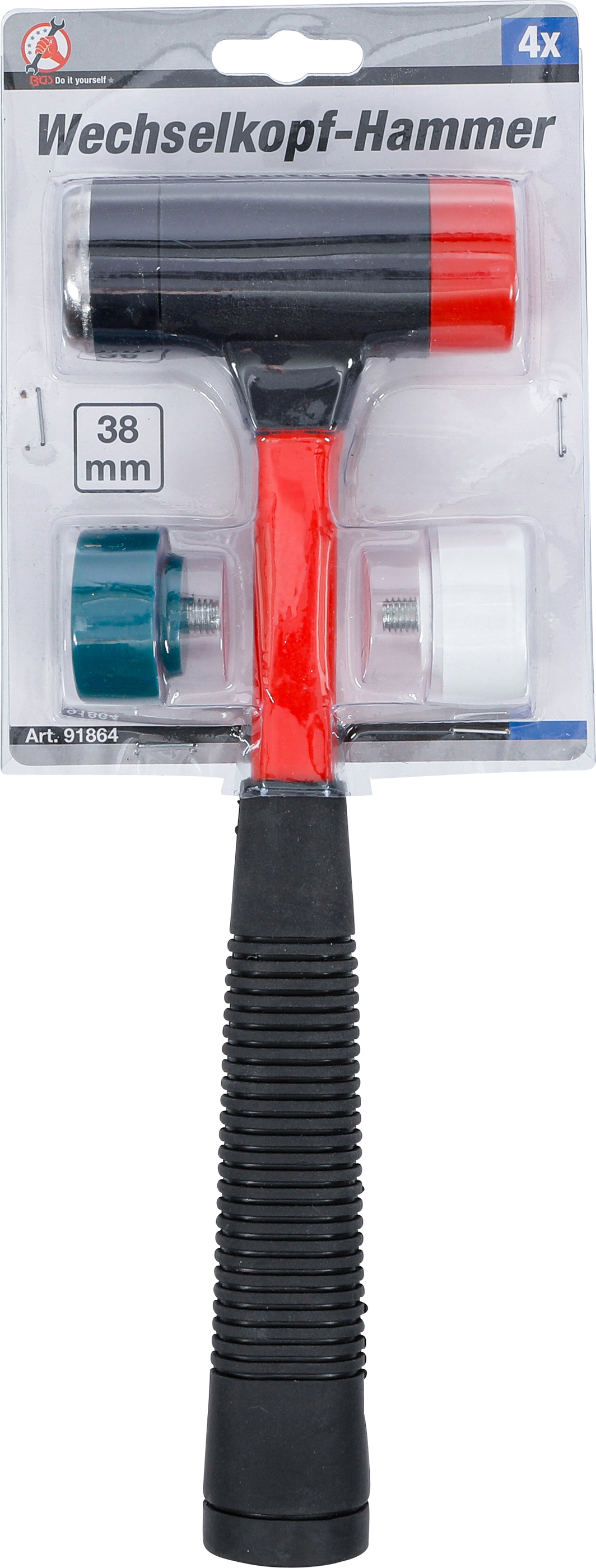 BGS Wechselkopf-Hammer-Satz | Fiberglasstiel | Ø 38 mm