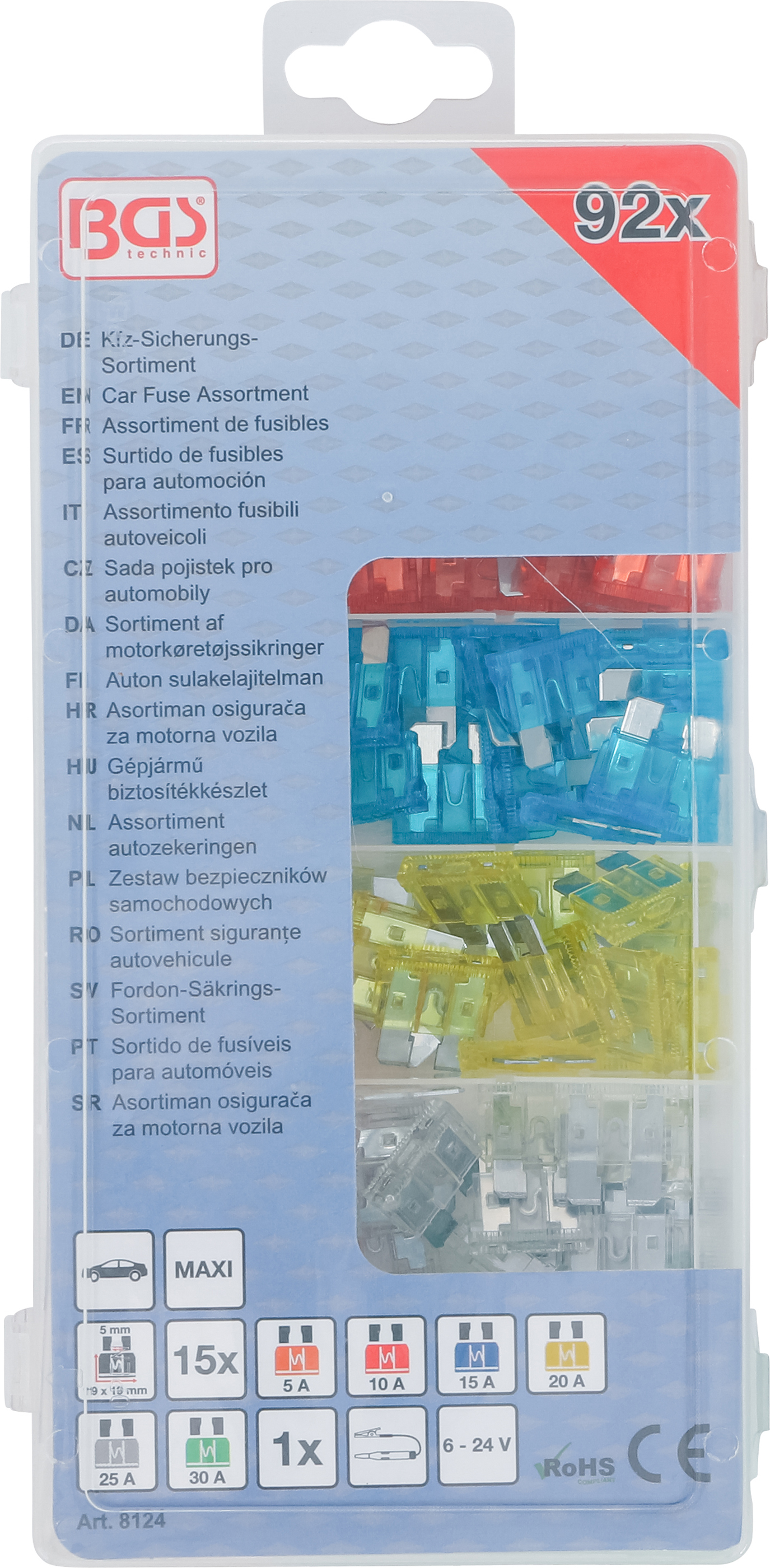 BGS Kfz-Sicherungs-Sortiment | Standard | 92-tlg.