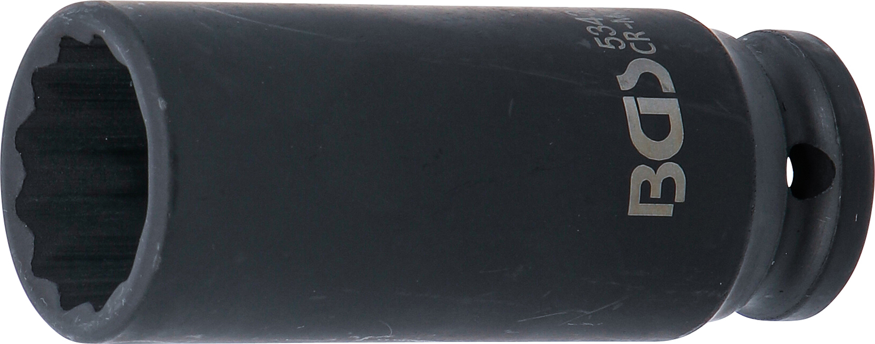 BGS Kraft-Steckschlüssel-Einsatz Zwölfkant, tief | Antrieb Innenvierkant 12,5 mm (1/2") | SW 24 mm