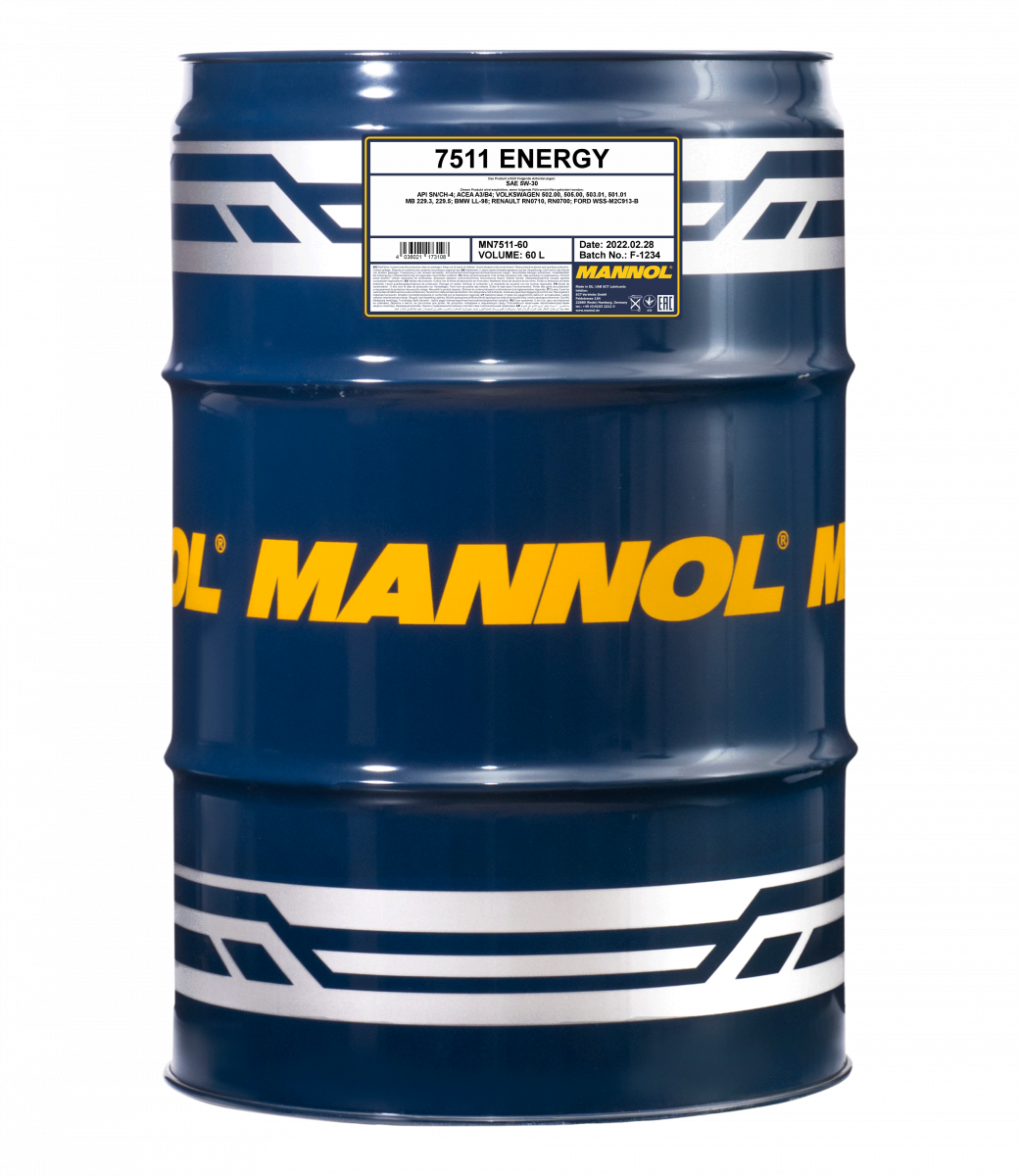 5W-30 Mannol 7511 Energy Motoröl 60 Liter