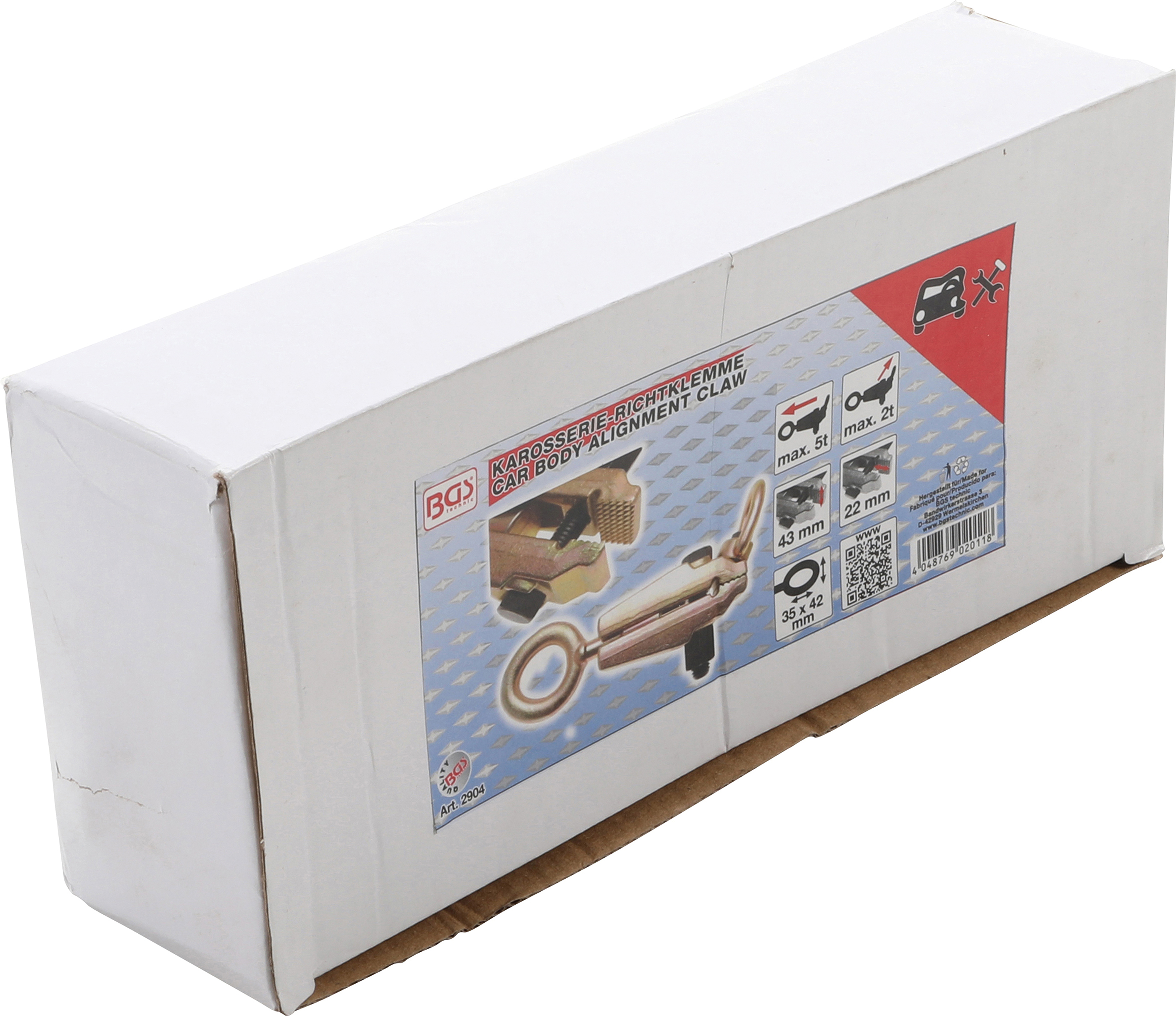 BGS Karosserie-Richtklemme | 43 mm | zwei Zugrichtungen | max. 5 t, seitlich 2 t