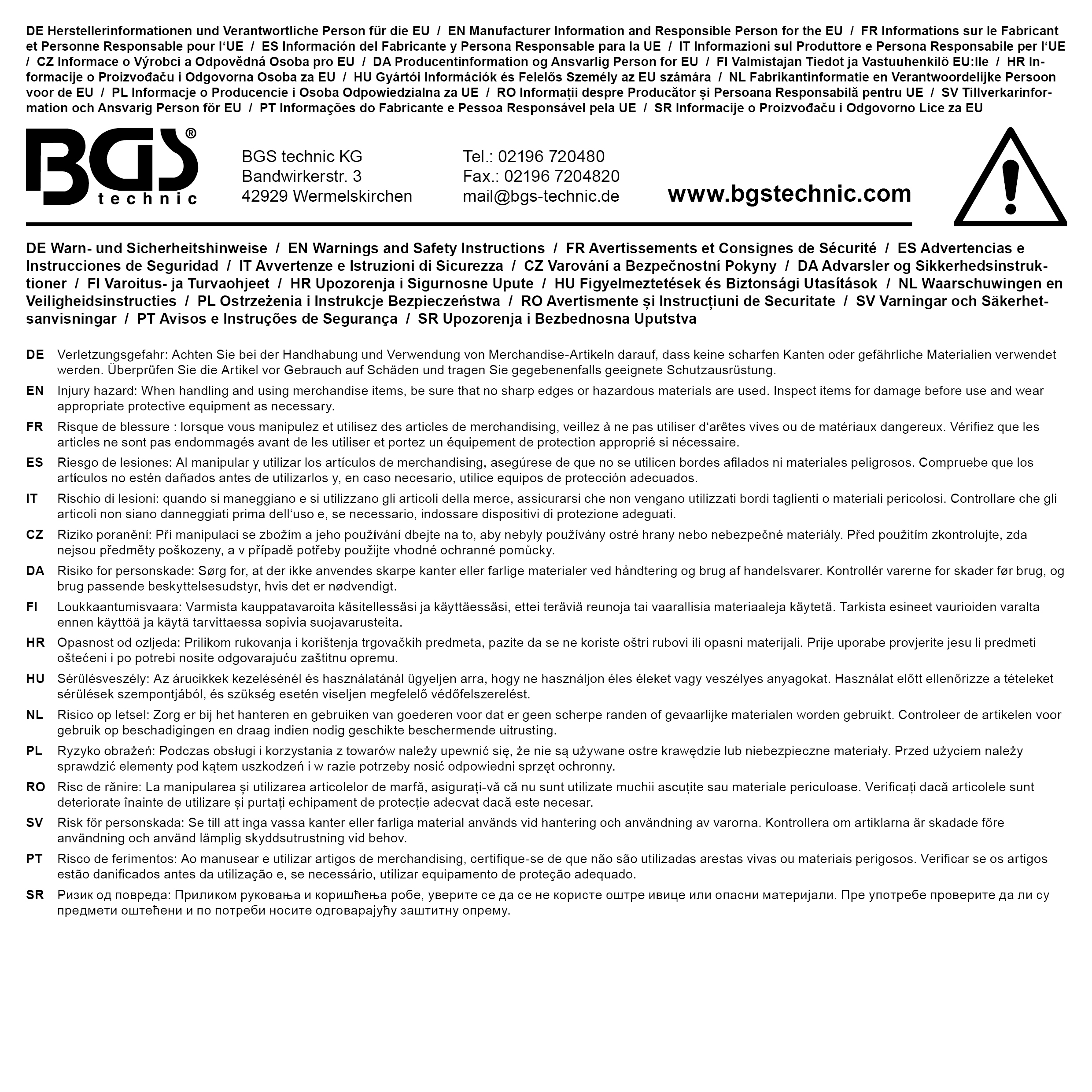 BGS BGS® T-Shirt | Größe XXL